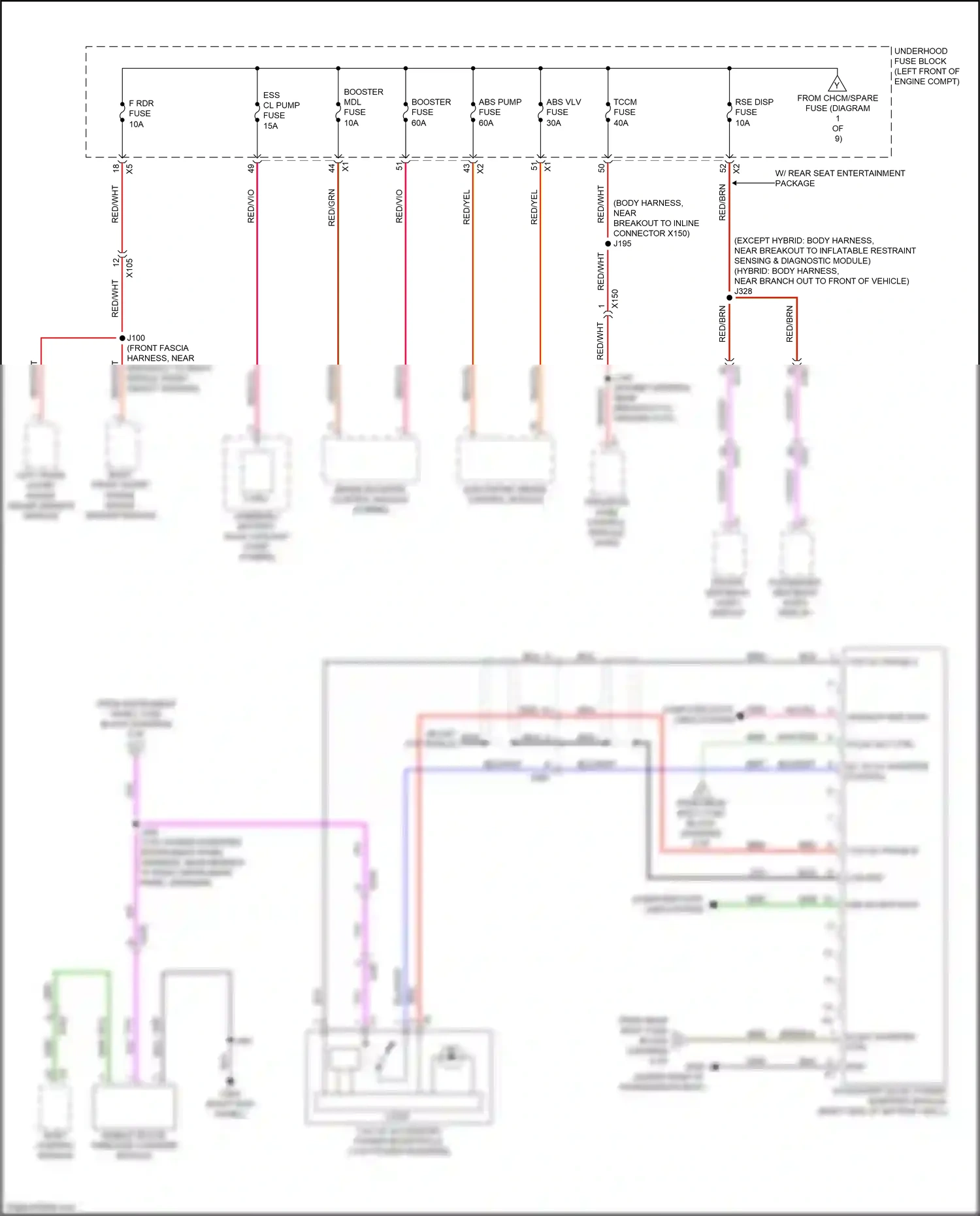 Cadillac CT6 I (2016-2019) left front short range radar sensor module wiring diagram  (6 of 8)