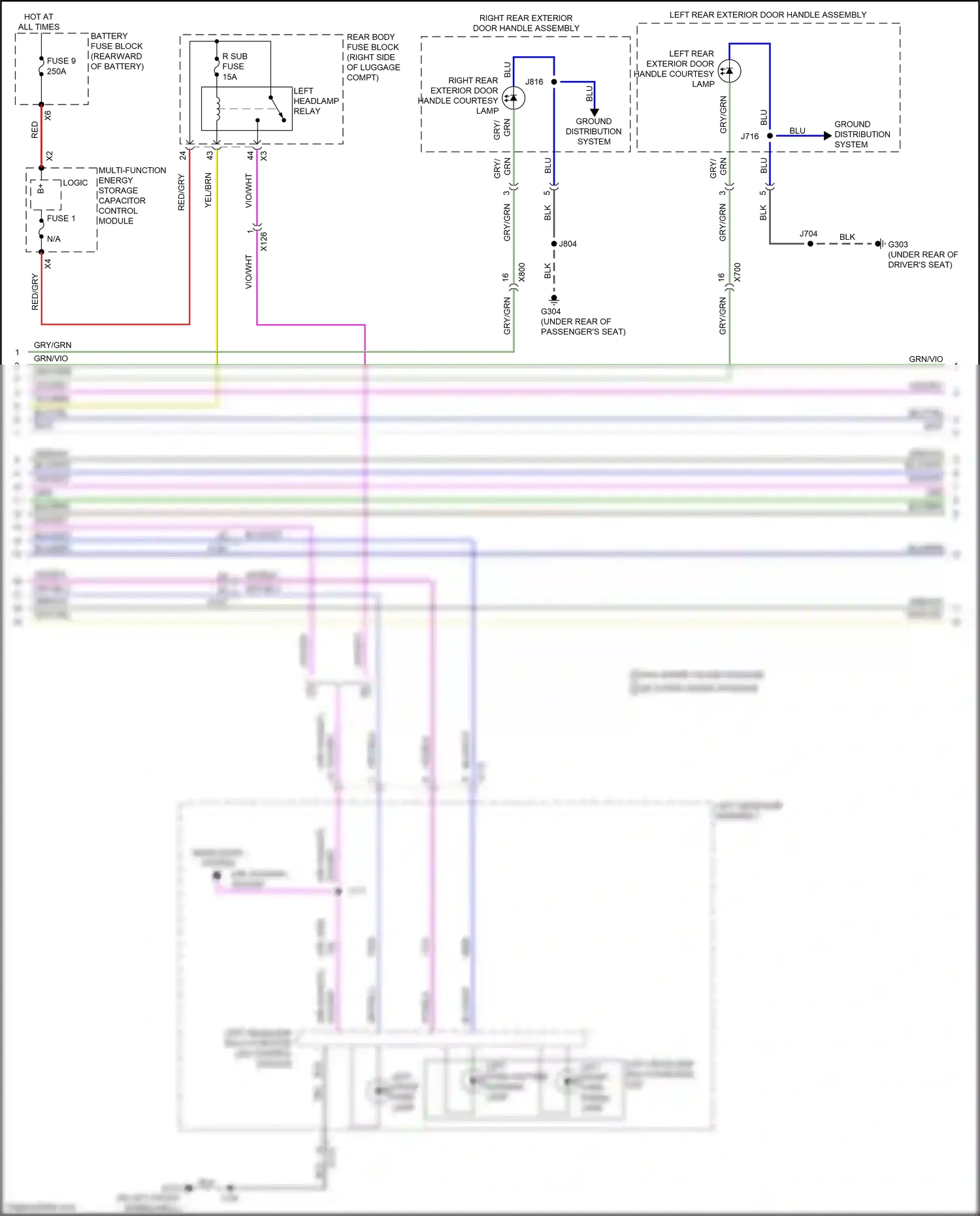Cadillac CT6 I (2016-2019) left headlamp multi-function led wiring diagram  (1 of 1)