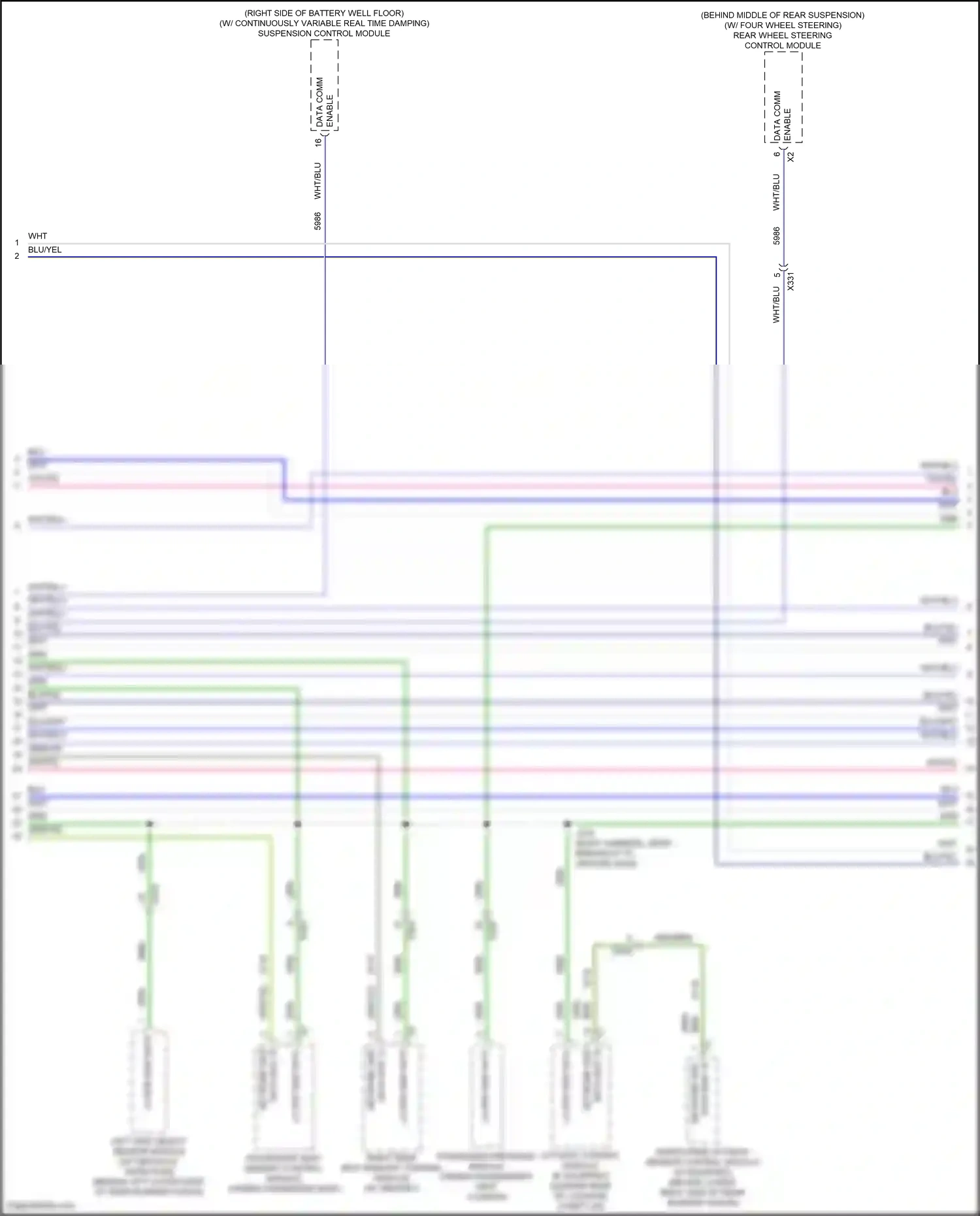 Cadillac CT6 I (2016-2019) left side object sensor module wiring diagram  (2 of 6)