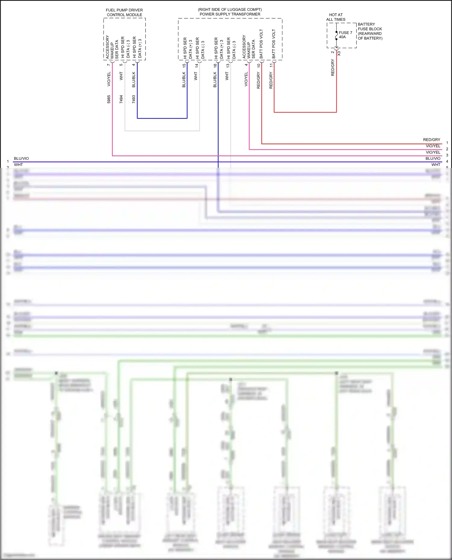 Cadillac CT6 I (2016-2019) mirror control module wiring diagram  (2 of 7)