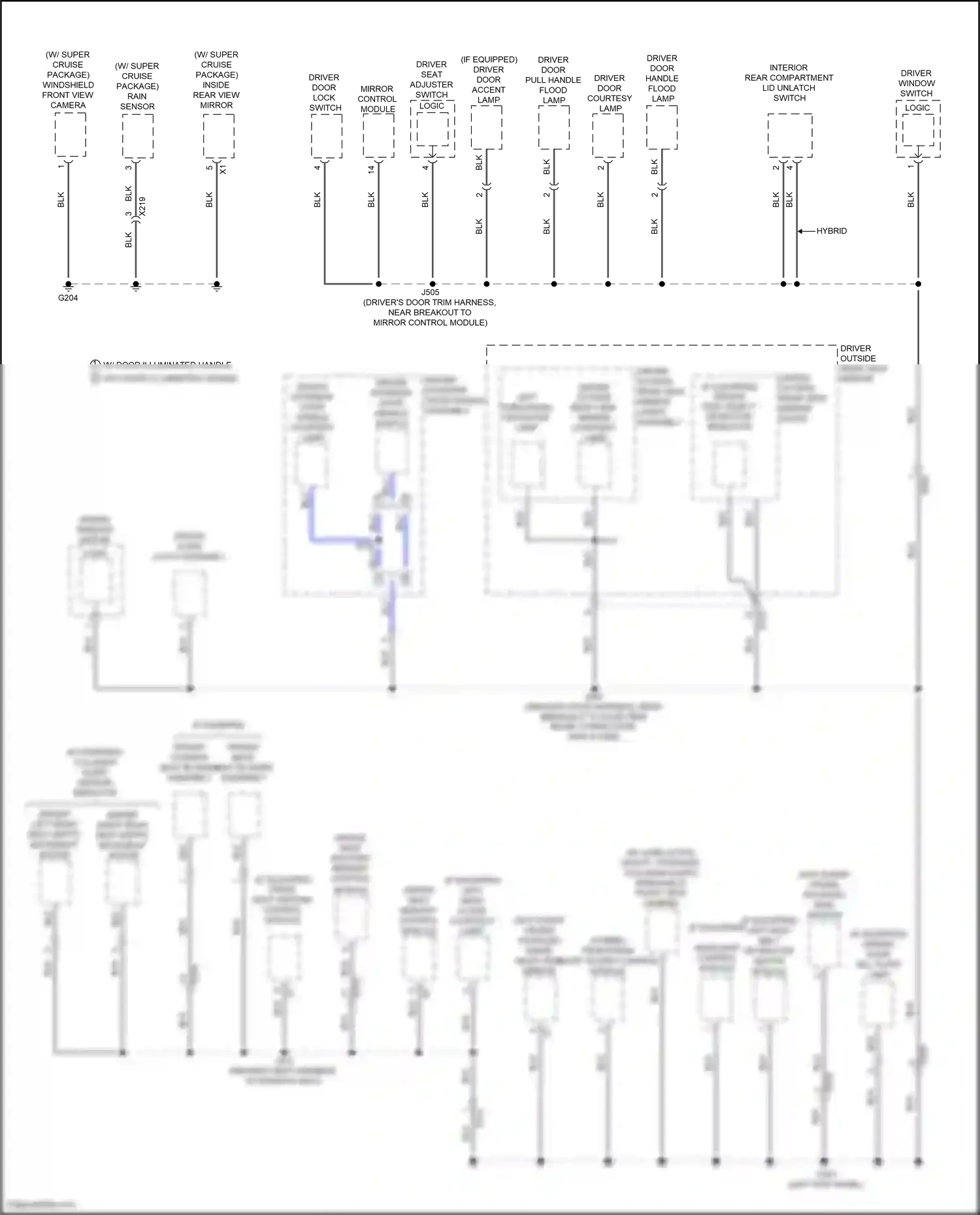 Cadillac CT6 I (2016-2019) mirror control module wiring diagram  (4 of 7)