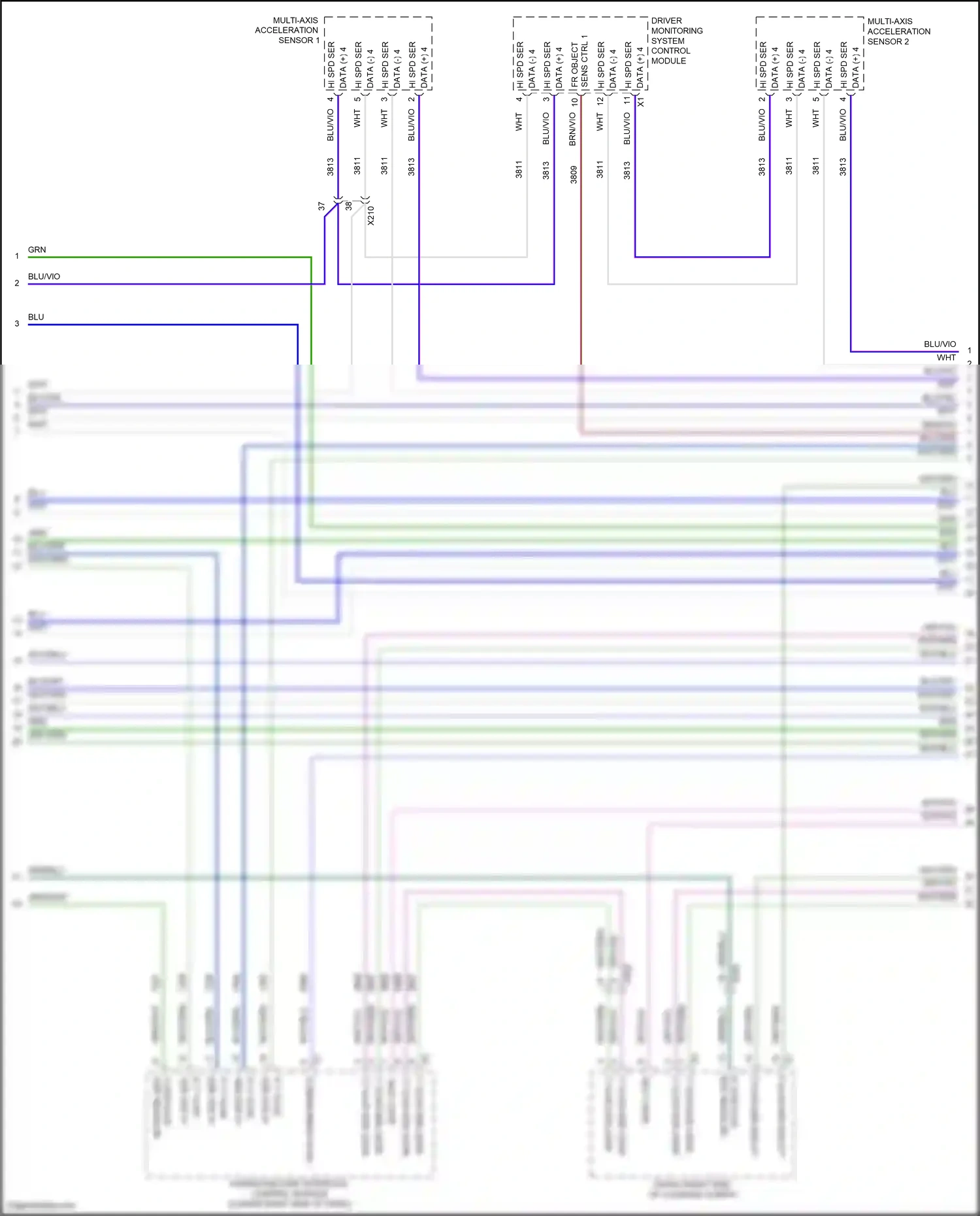Cadillac CT6 I (2016-2019) multi-axis acceleration sensor 1 wiring diagram  (2 of 3)