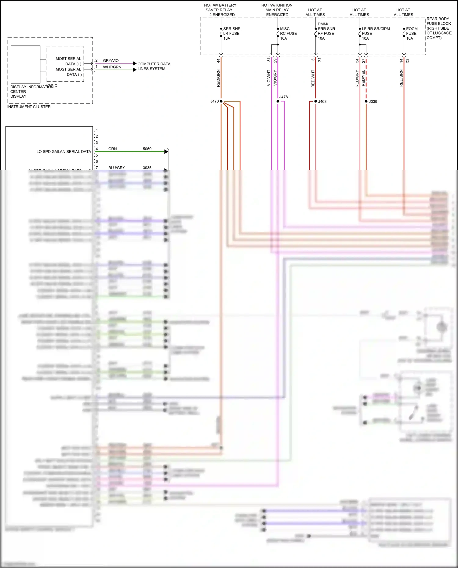 Cadillac CT6 I (2016-2019) multi-axis acceleration sensor 1 wiring diagram  (1 of 3)