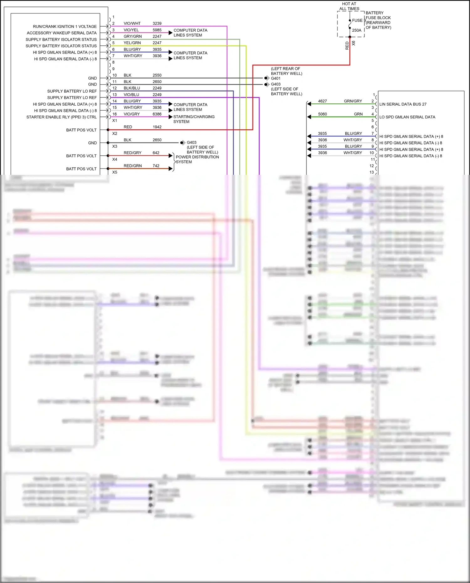 Cadillac CT6 I (2016-2019) multi-function energy storage capacitor control module wiring diagram  (2 of 7)