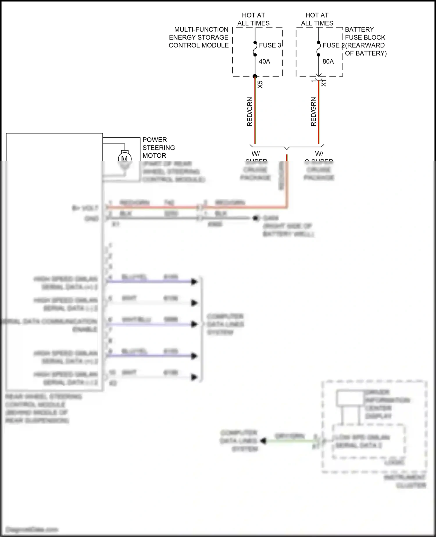 Cadillac CT6 I (2016-2019) multi-function energy storage control module wiring diagram  (1 of 1)