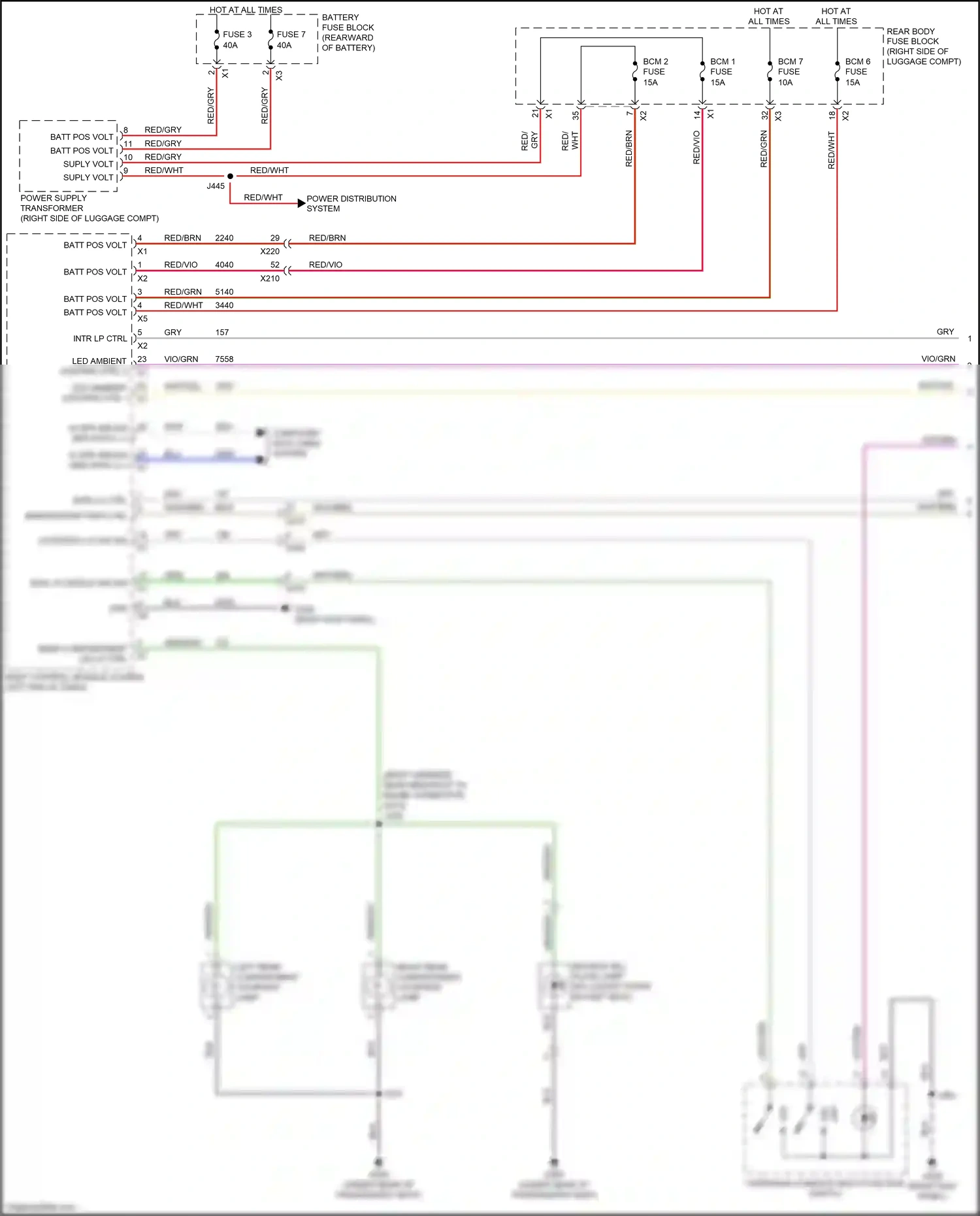 Cadillac CT6 I (2016-2019) overhead console multi- function switch wiring diagram  (1 of 7)
