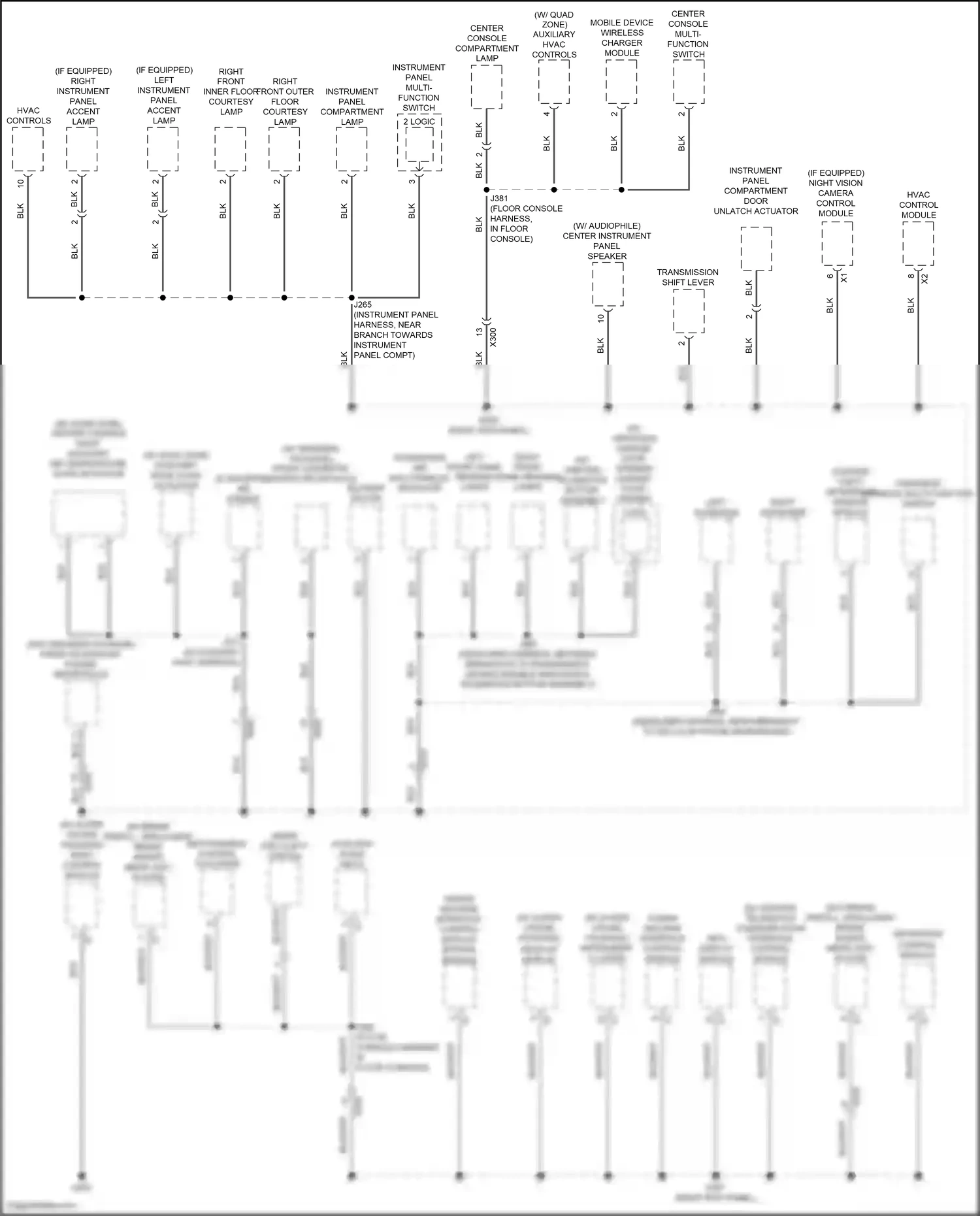 Cadillac CT6 I (2016-2019) overhead console multi- function switch wiring diagram  (3 of 7)