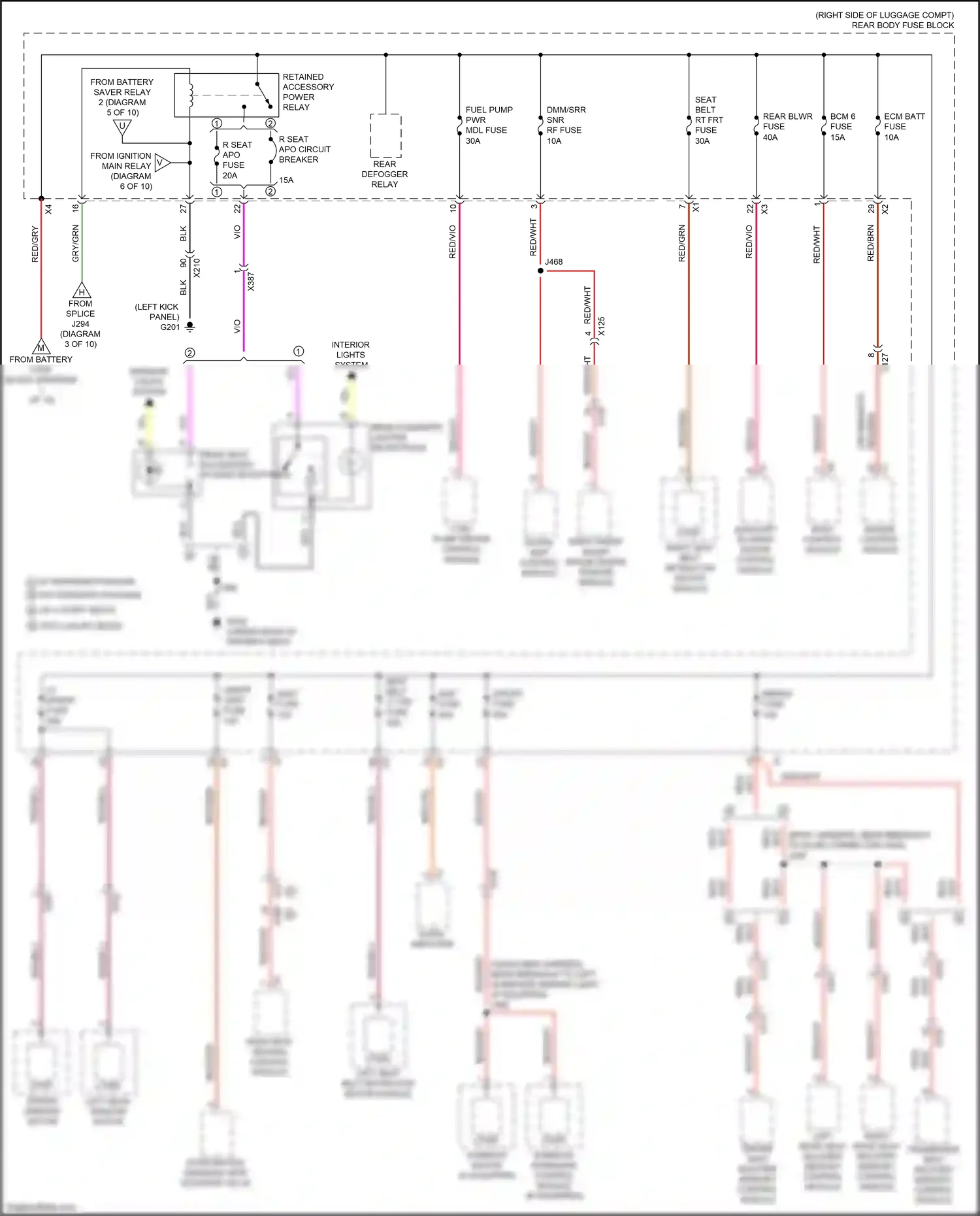 Cadillac CT6 I (2016-2019) right front short range radar sensor module wiring diagram  (8 of 8)