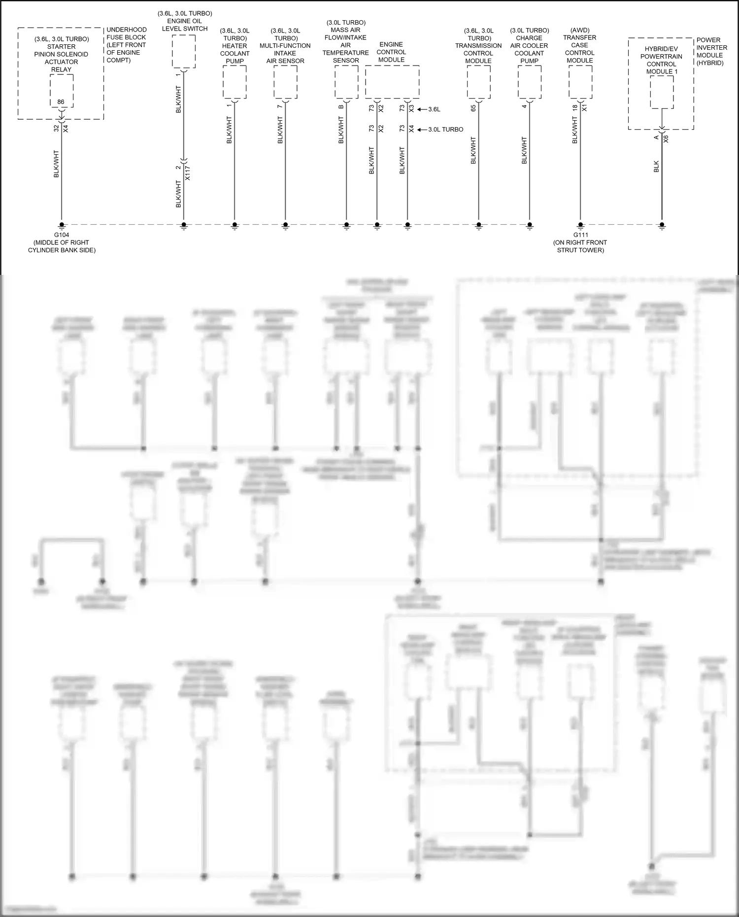 Cadillac CT6 I (2016-2019) right headlamp multi-function led control module wiring diagram  (2 of 2)