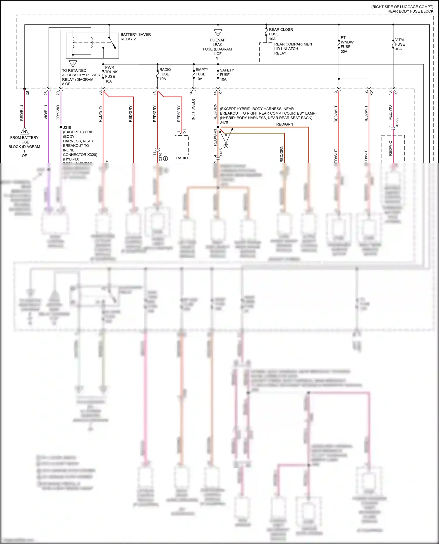 Cadillac CT6 I (2016-2019) right side object sensor module wiring diagram  (3 of 3)