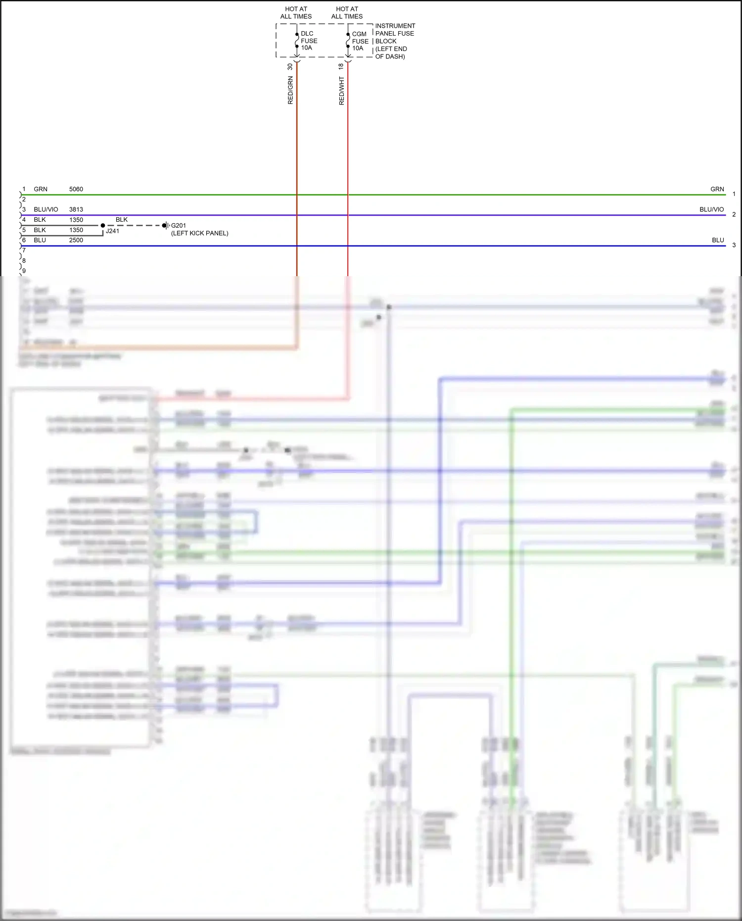 Cadillac CT6 I (2016-2019) serial data gateway module wiring diagram  (2 of 6)
