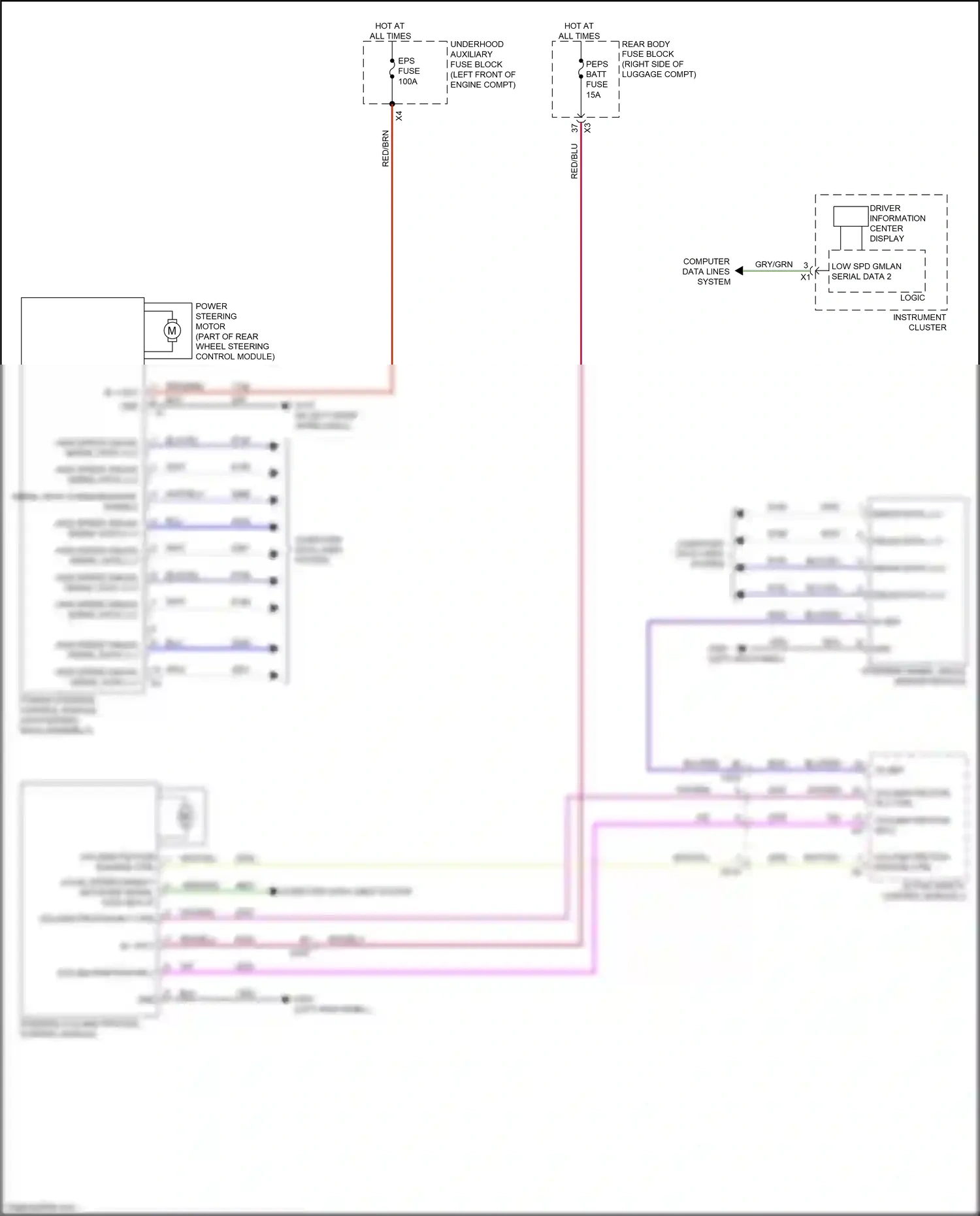 Cadillac CT6 I (2016-2019) steering wheel angle sensor module wiring diagram  (2 of 3)