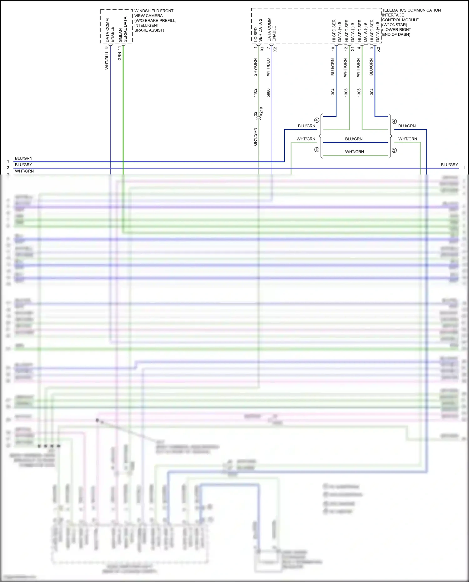 Cadillac CT6 I (2016-2019) telematics communication interface control module wiring diagram  (3 of 10)