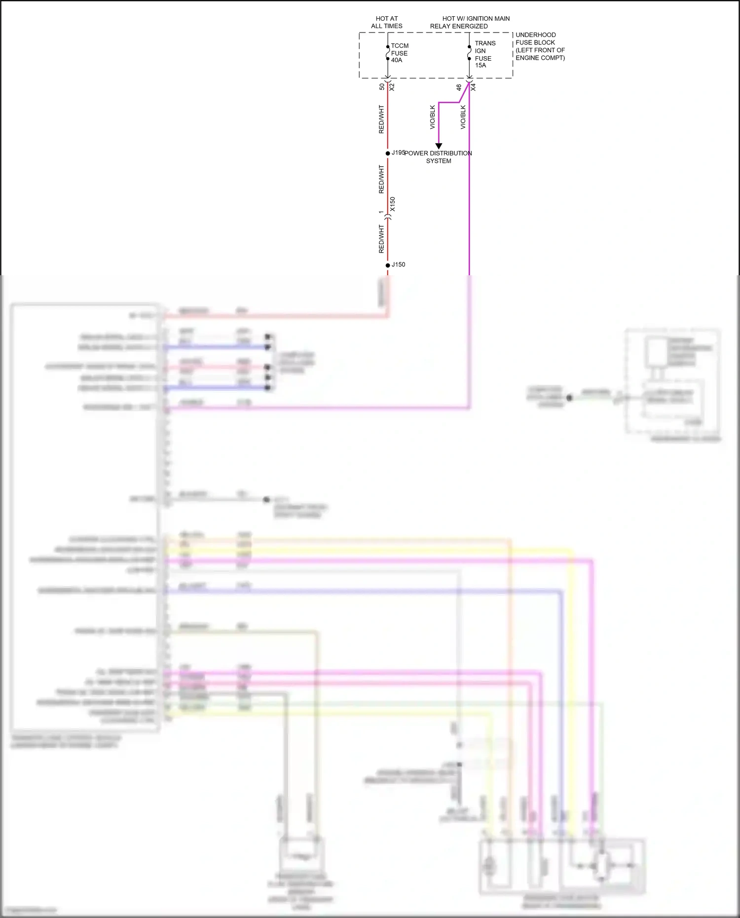 Cadillac CT6 I (2016-2019) transfer case mtr clockwise ctrl wiring diagram  (1 of 1)
