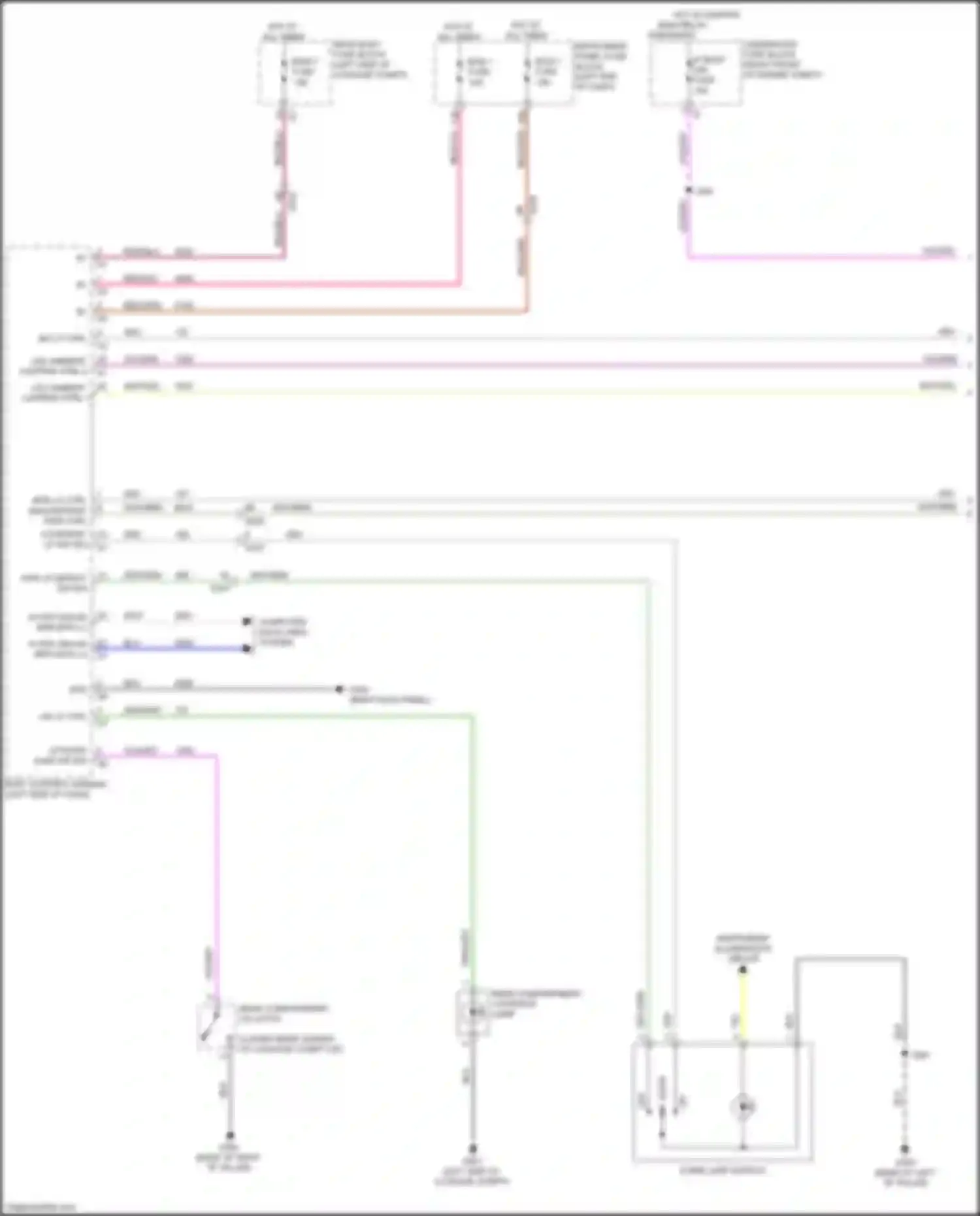 CTS-V Cadillac III (2013-2019): Courtesy lamps circuit (1 of 6)