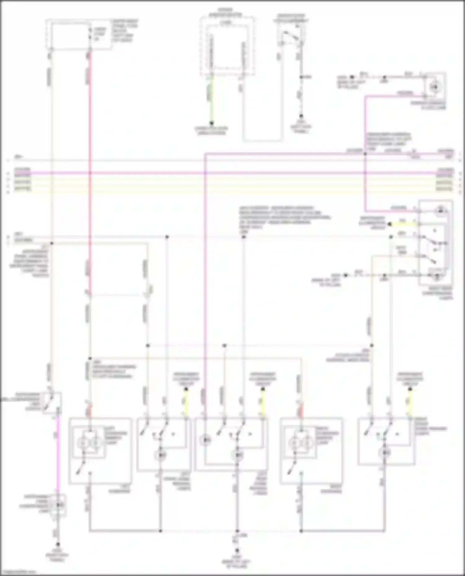 CTS-V Cadillac III (2013-2019): Courtesy lamps circuit (3 of 6)