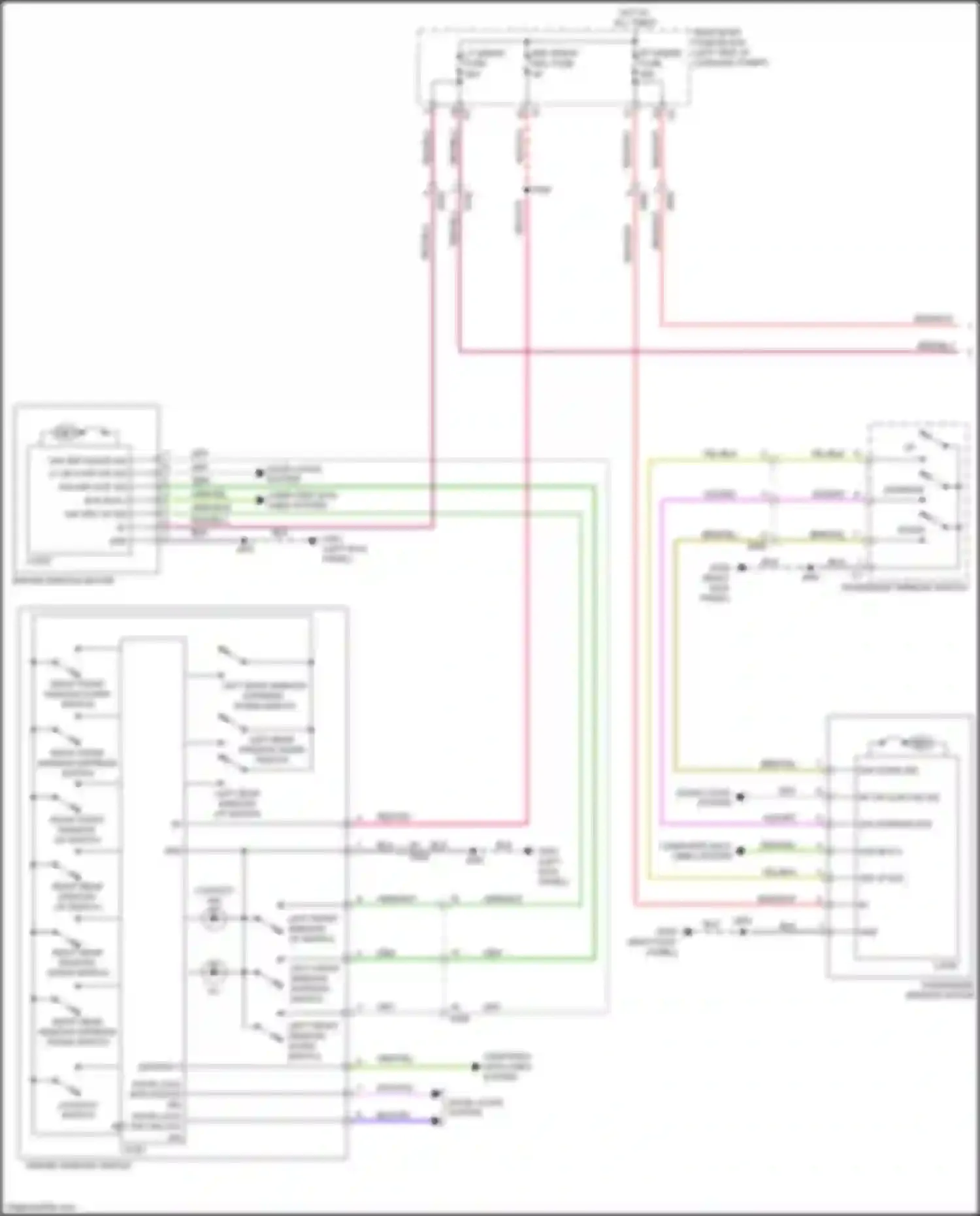 CTS-V Cadillac III (2013-2019): Power windows circuit (1 of 2)