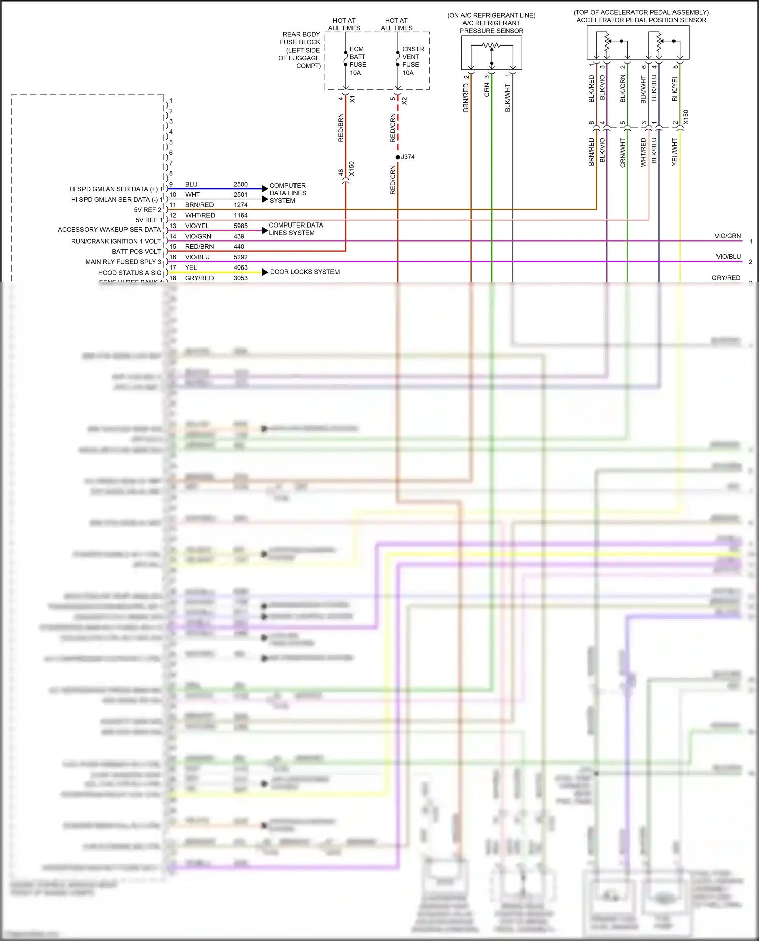 Cadillac CTS-V III (2013-2019) "check engine" ind ctrl wiring diagram  (3 of 6)