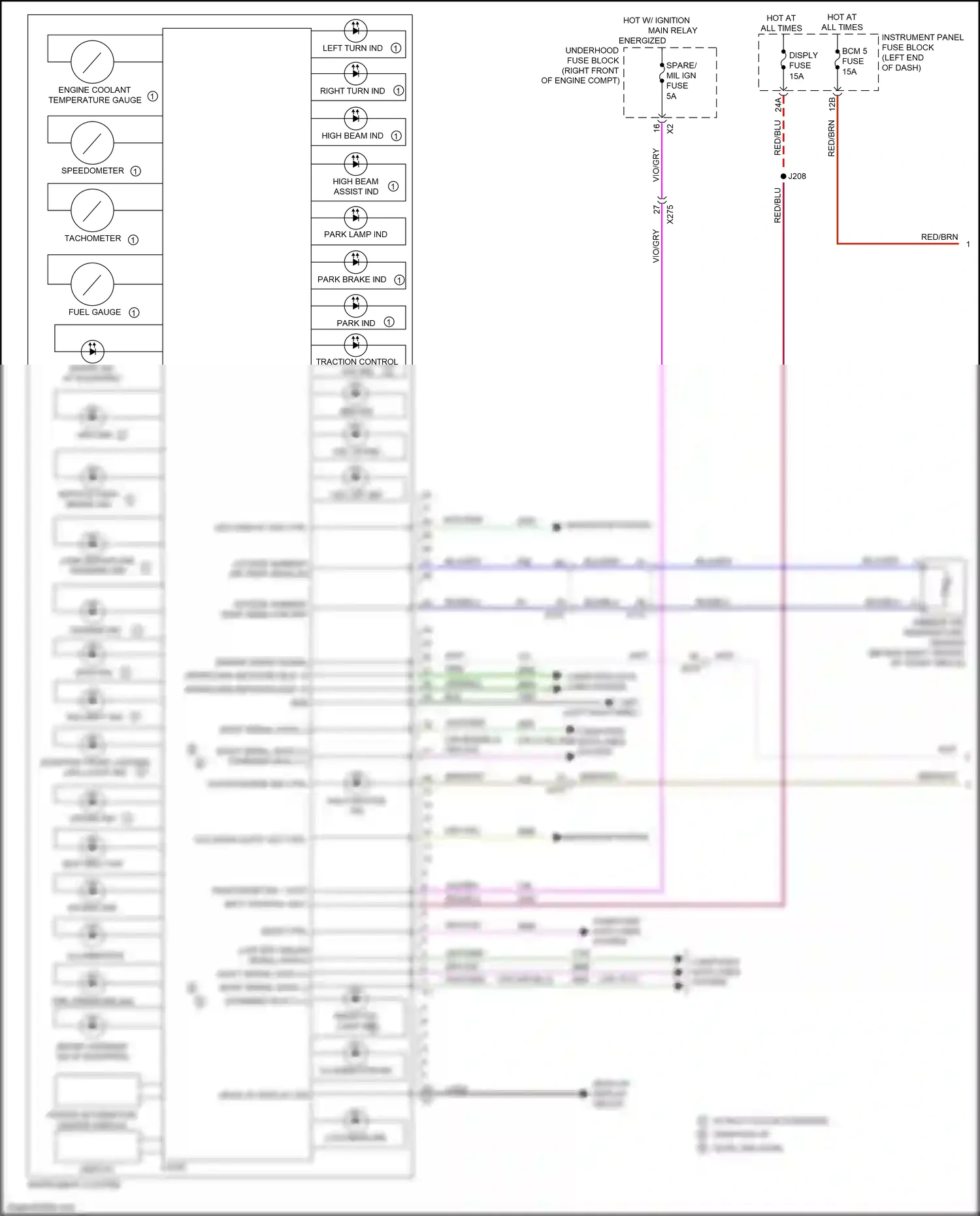 Cadillac CTS-V III (2013-2019) "check engine" ind ctrl wiring diagram  (1 of 6)