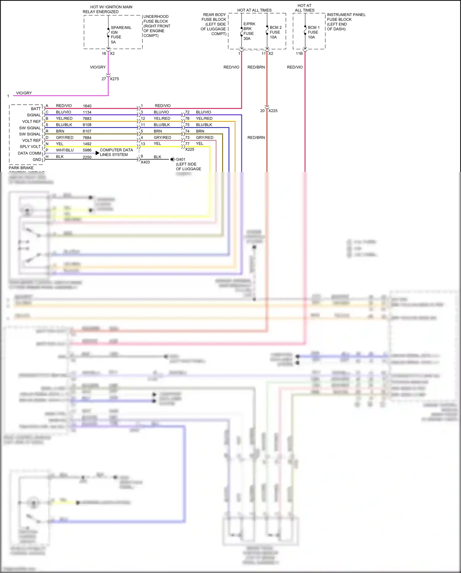 Cadillac CTS-V III (2013-2019) computer data lines system wiring diagram  (93 of 133)