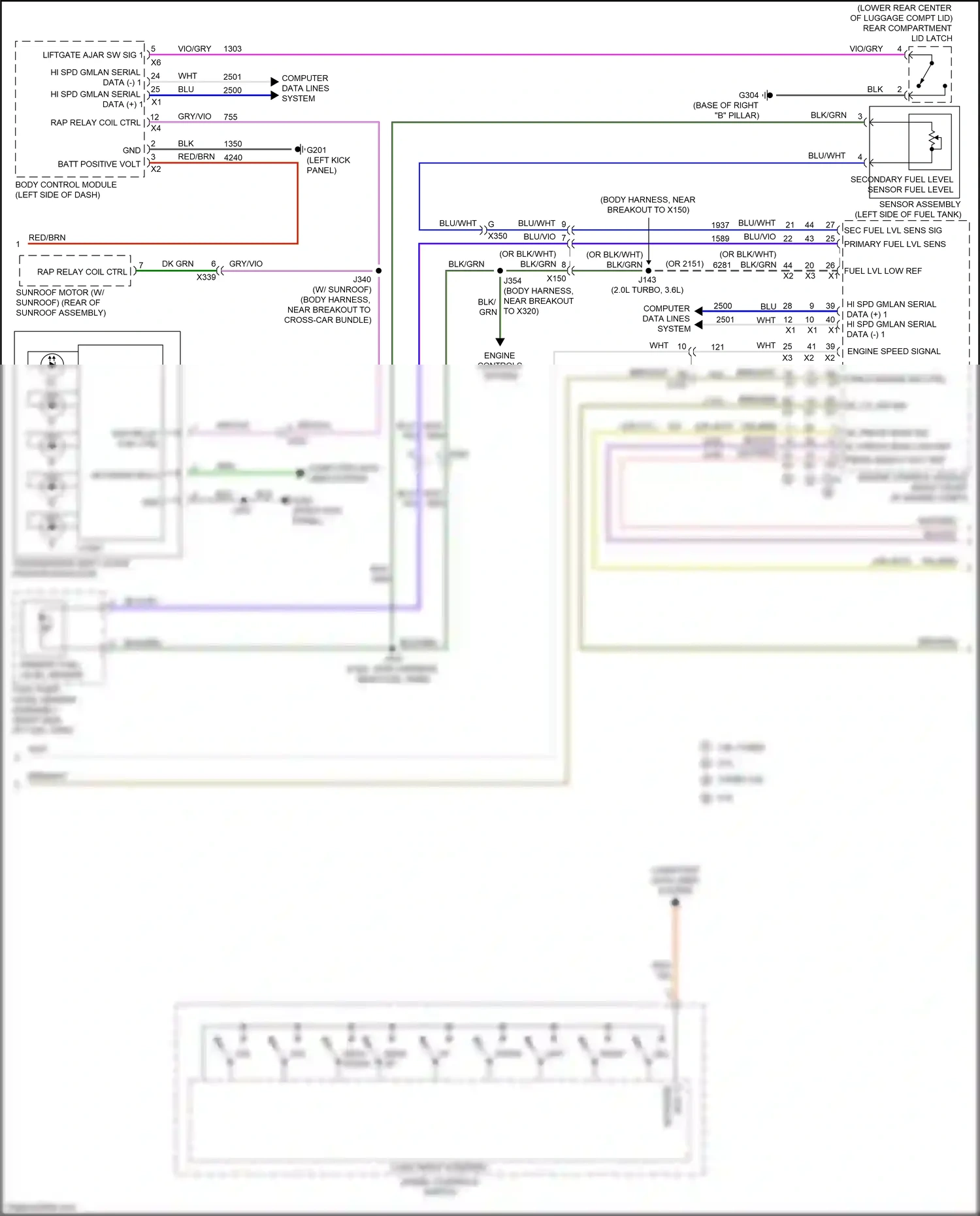 Cadillac CTS-V III (2013-2019) computer data lines system wiring diagram  (74 of 133)