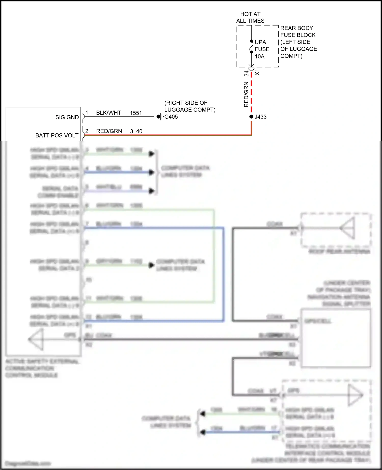 Cadillac CTS-V III (2013-2019) computer data lines system wiring diagram  (10 of 133)