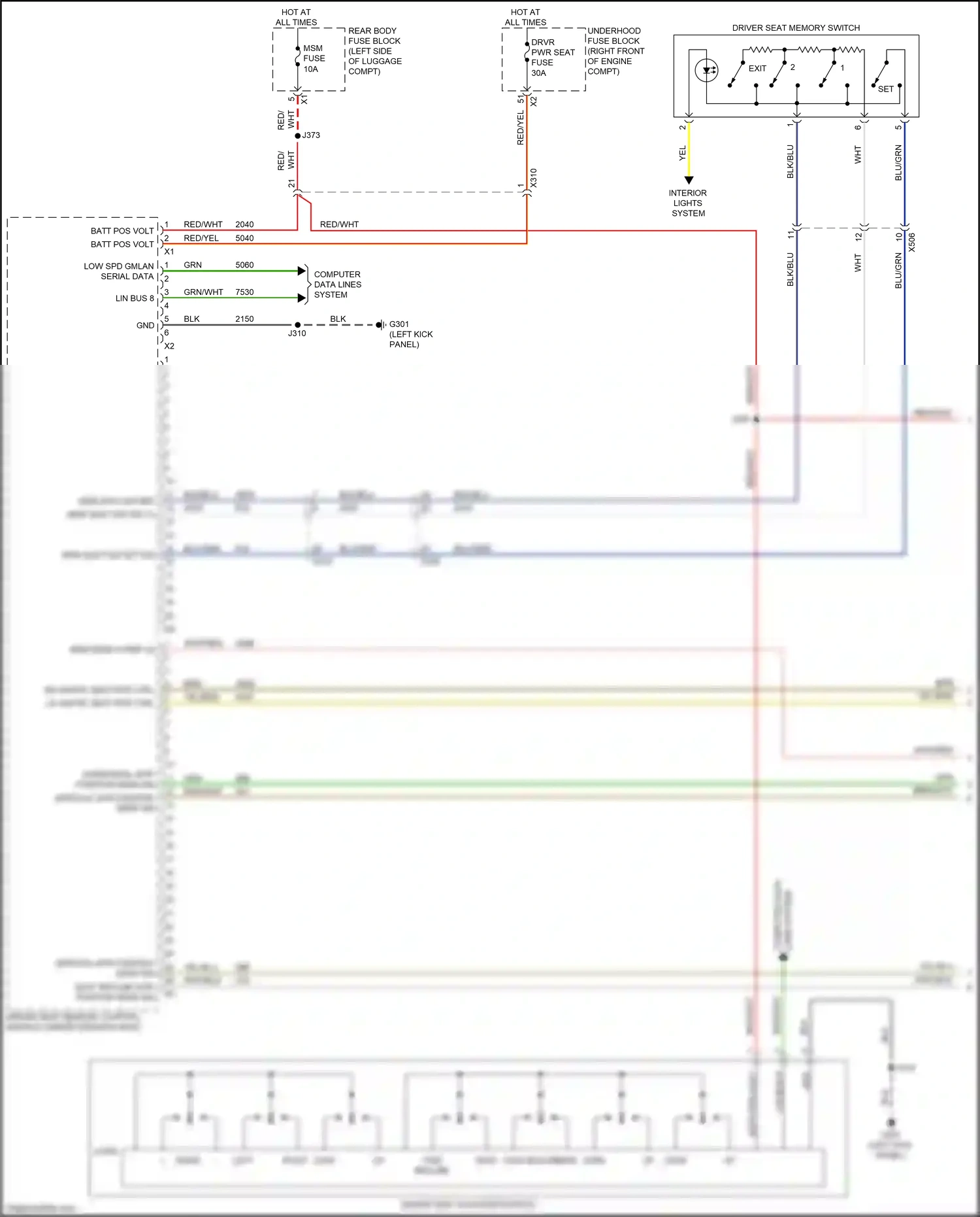 Cadillac CTS-V III (2013-2019) computer data wiring diagram  (1 of 4)