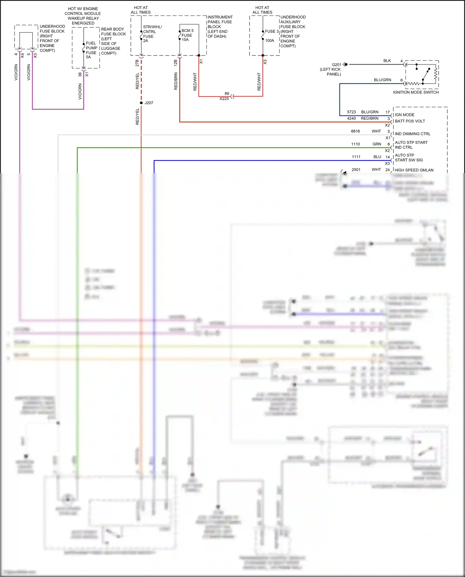 Cadillac CTS-V III (2013-2019) engine control module wiring diagram  (10 of 33)