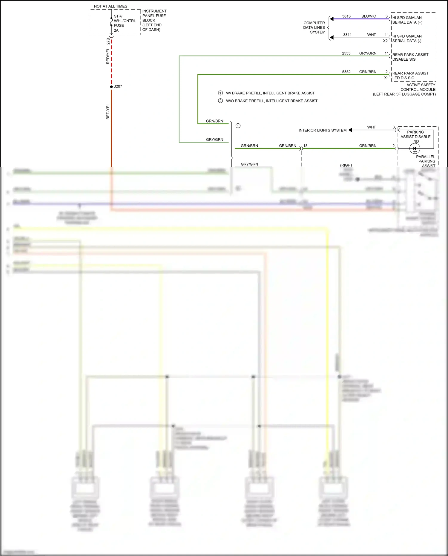 Cadillac CTS-V III (2013-2019) instrument panel multi-function switch 2 wiring diagram  (5 of 7)