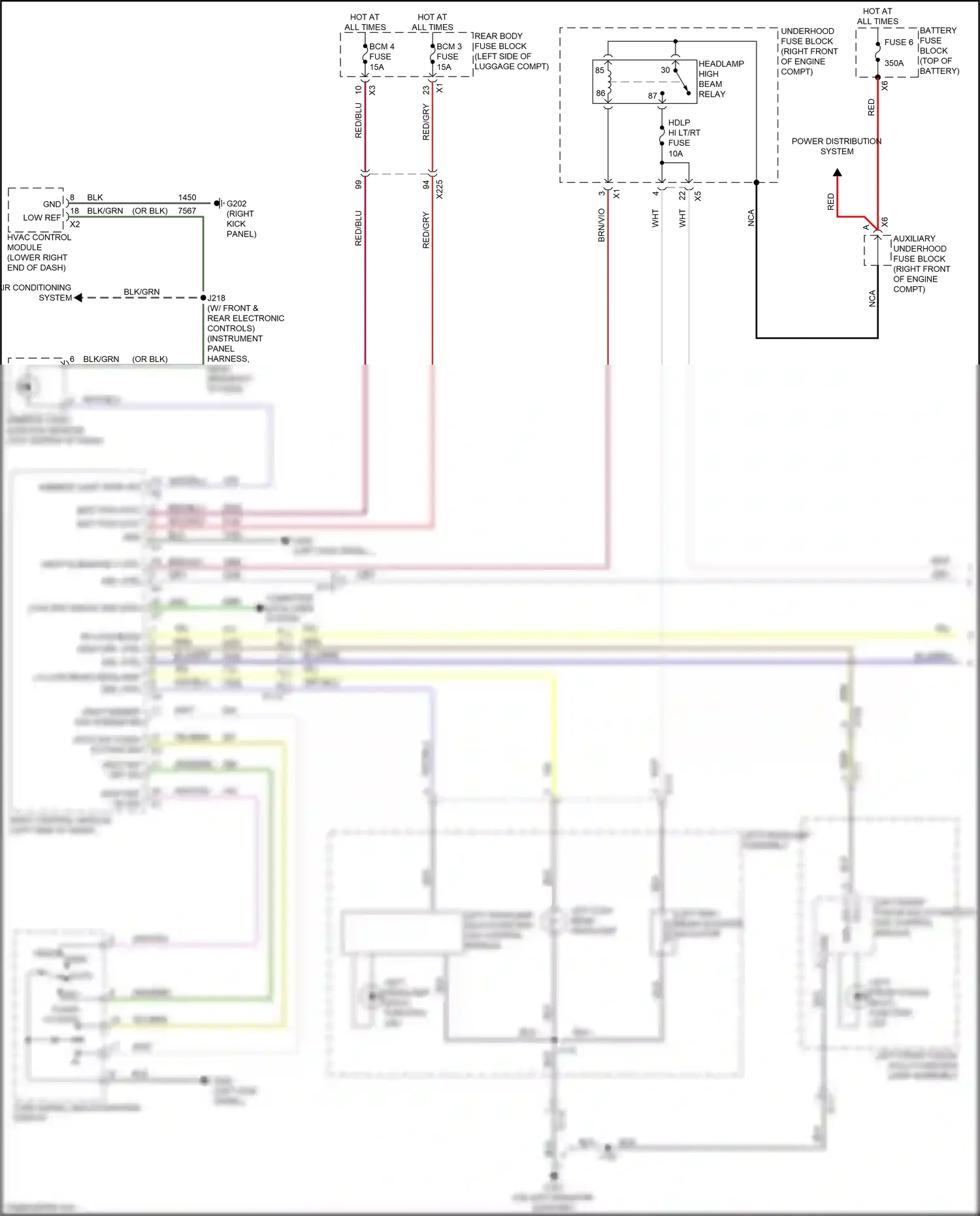 Cadillac CTS-V III (2013-2019) left headlamp multi-function led wiring diagram  (2 of 2)