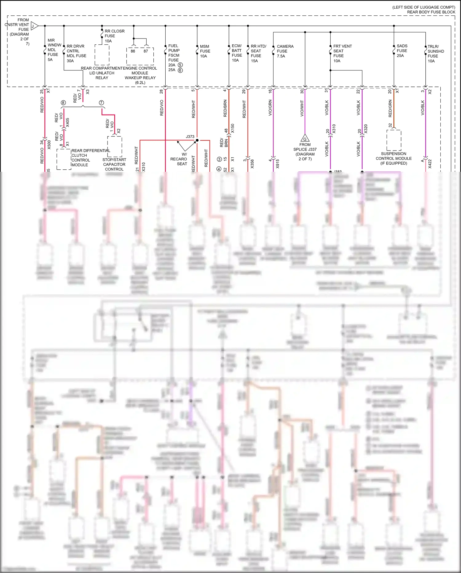 Cadillac CTS-V III (2013-2019) left side object sensor module wiring diagram  (4 of 4)