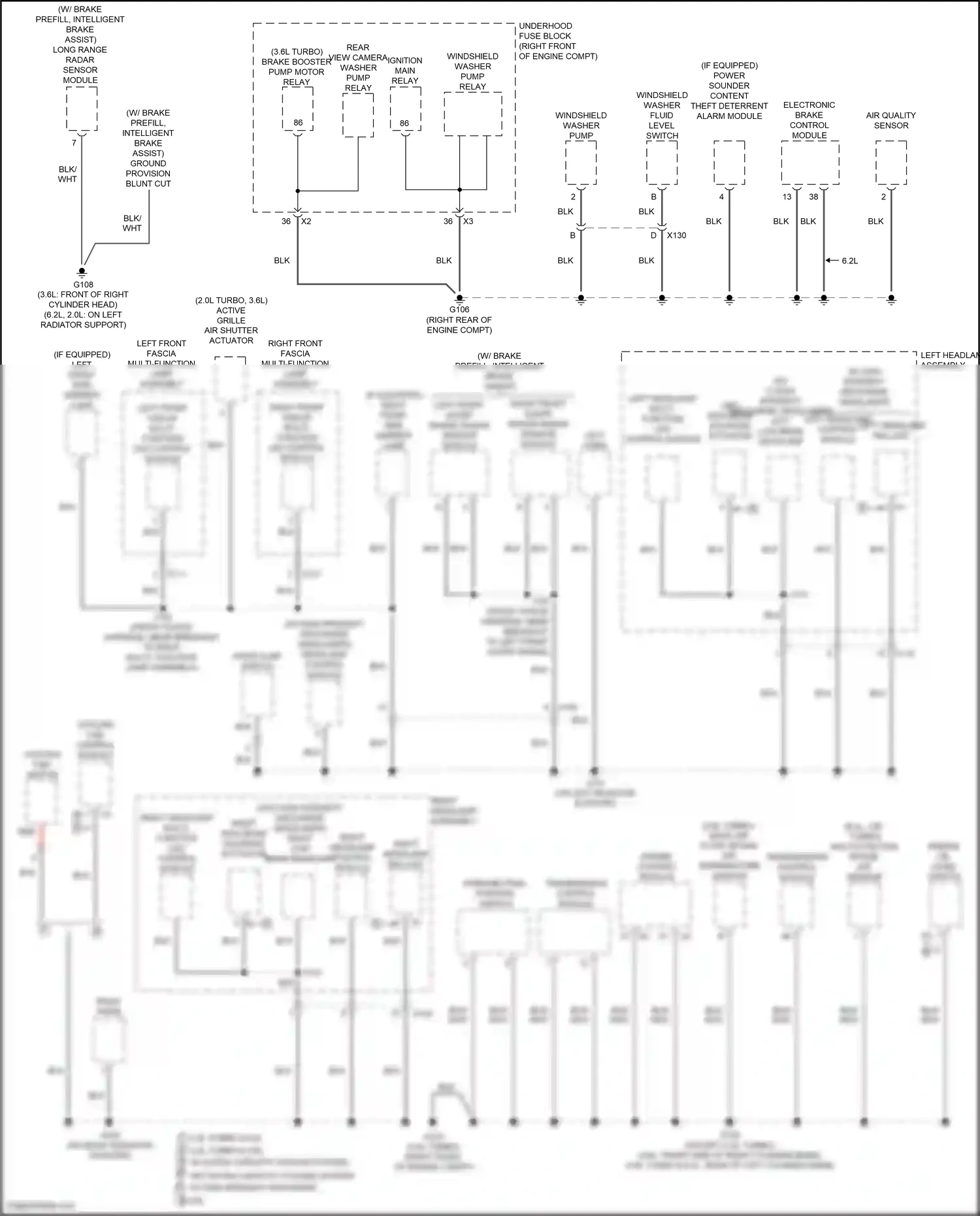 Cadillac CTS-V III (2013-2019) long range radar sensor module wiring diagram  (3 of 3)