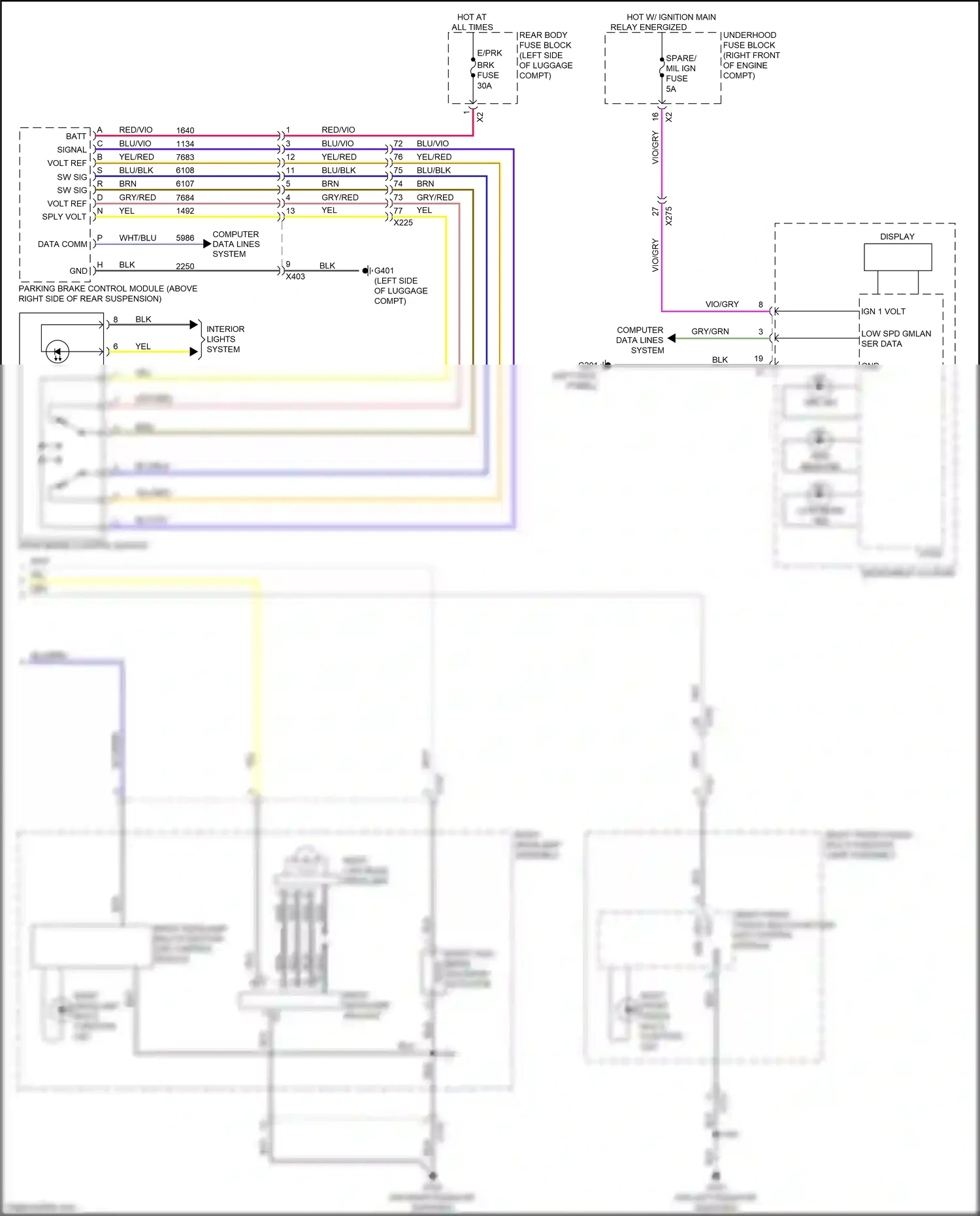 Cadillac CTS-V III (2013-2019) right headlamp multi-function led wiring diagram  (1 of 2)