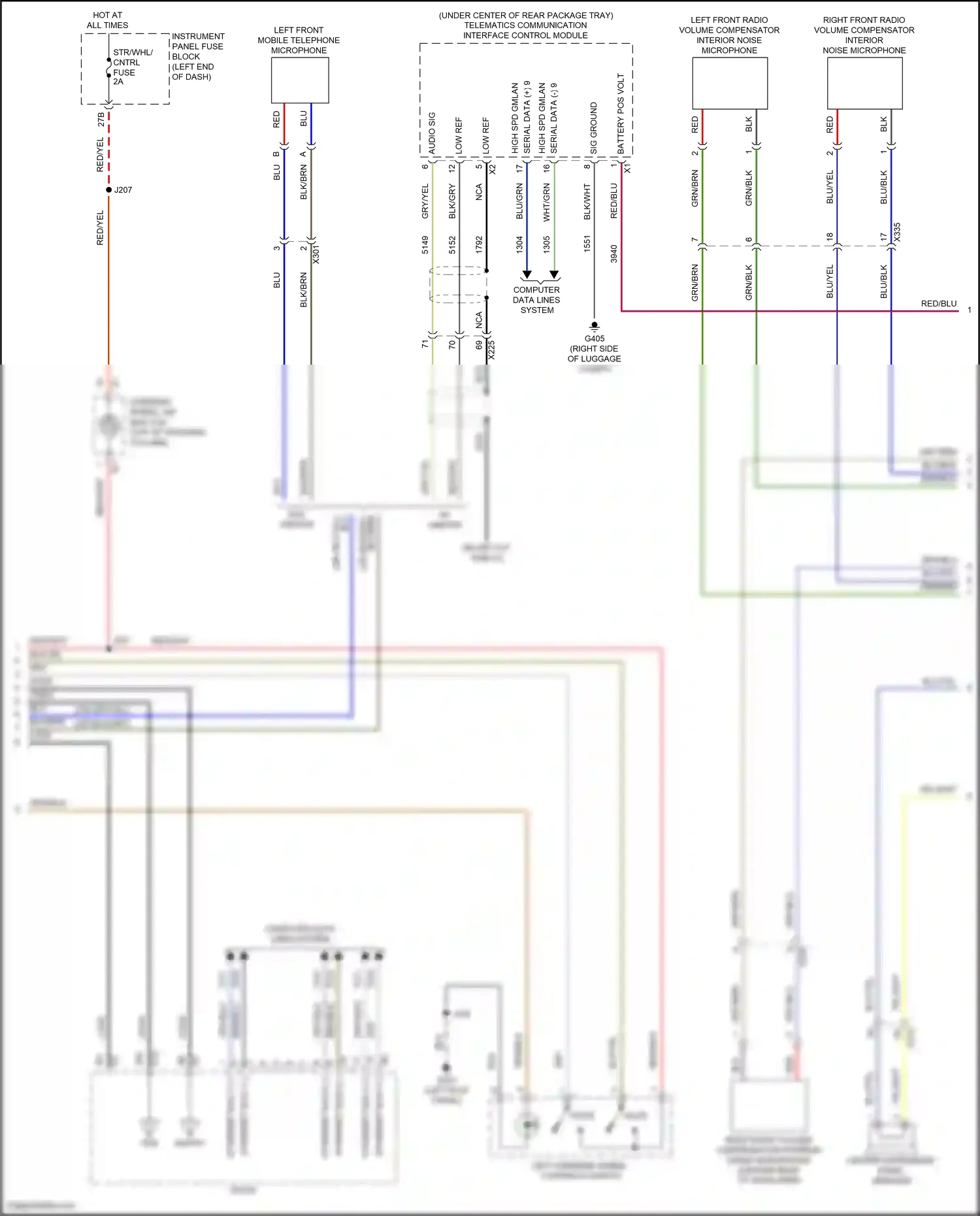Cadillac CTS-V III (2013-2019) telematics communication interface control module wiring diagram  (6 of 8)