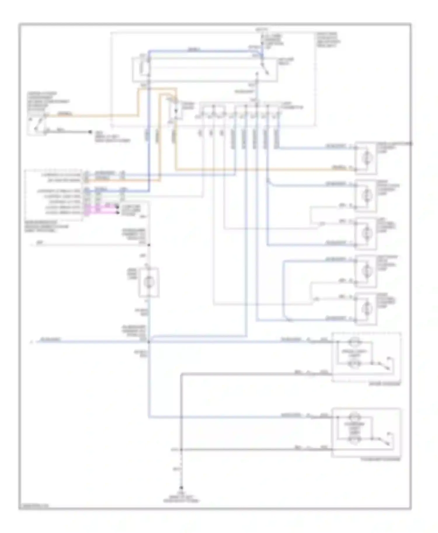 CTS Cadillac I (2002-2007): Courtesy lamps circuit (2 of 2)