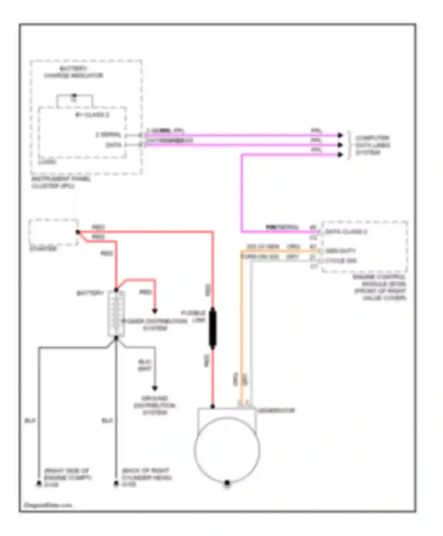 CTS Cadillac I (2002-2007): 2.8l vin t, charging circuit