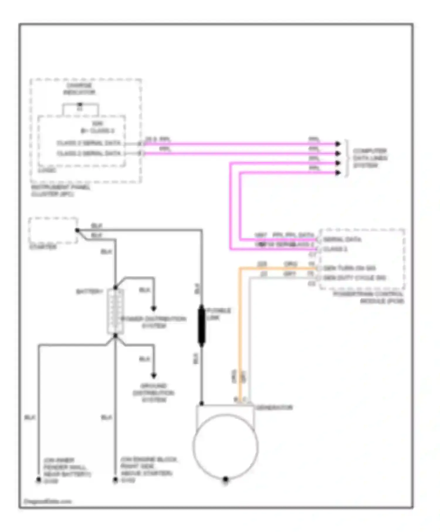 CTS Cadillac I (2002-2007): 5.7l vin s, charging circuit
