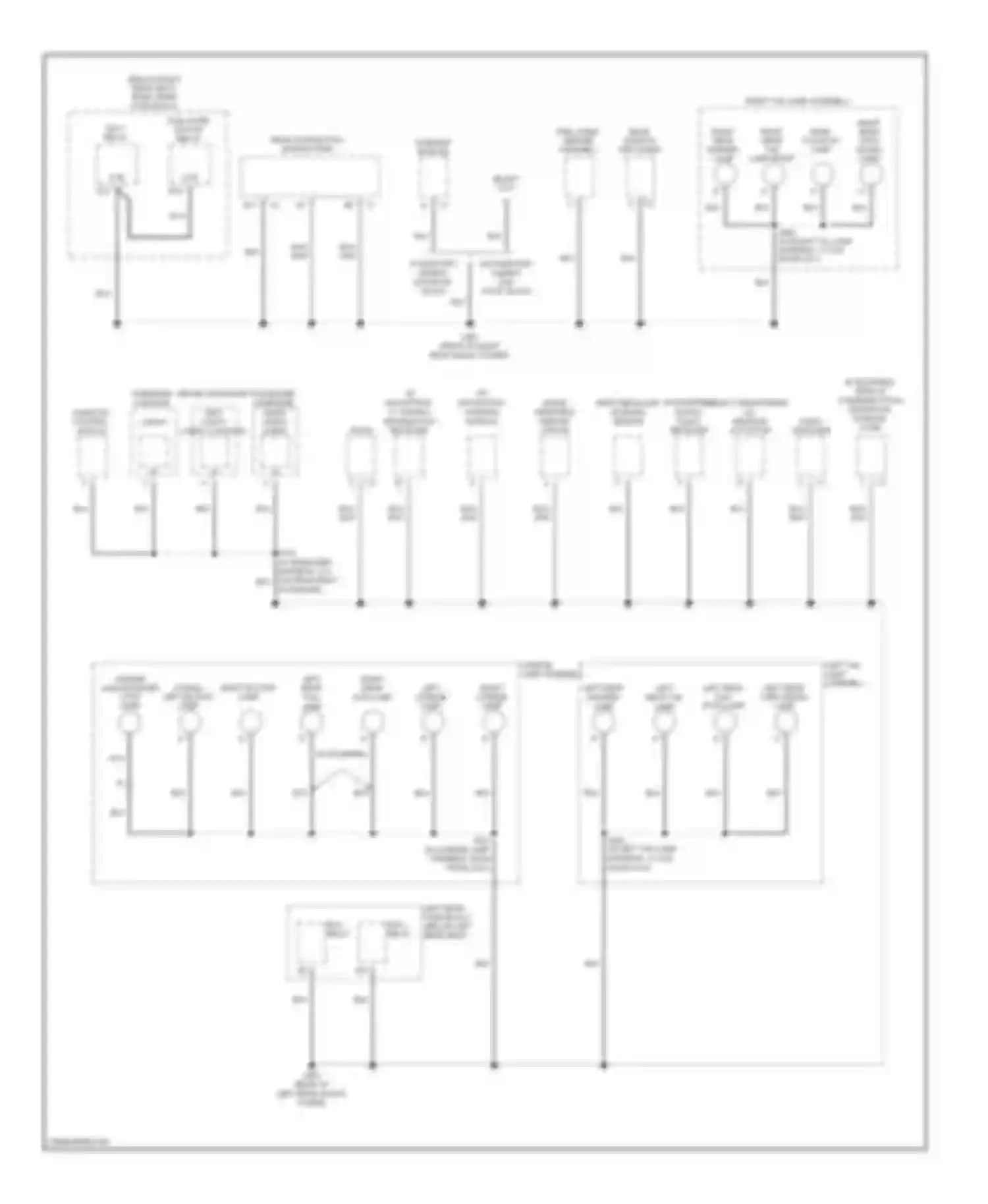 Wiring diagram audio amplifier for Cadillac CTS I (2002-2007) (1 of 2)