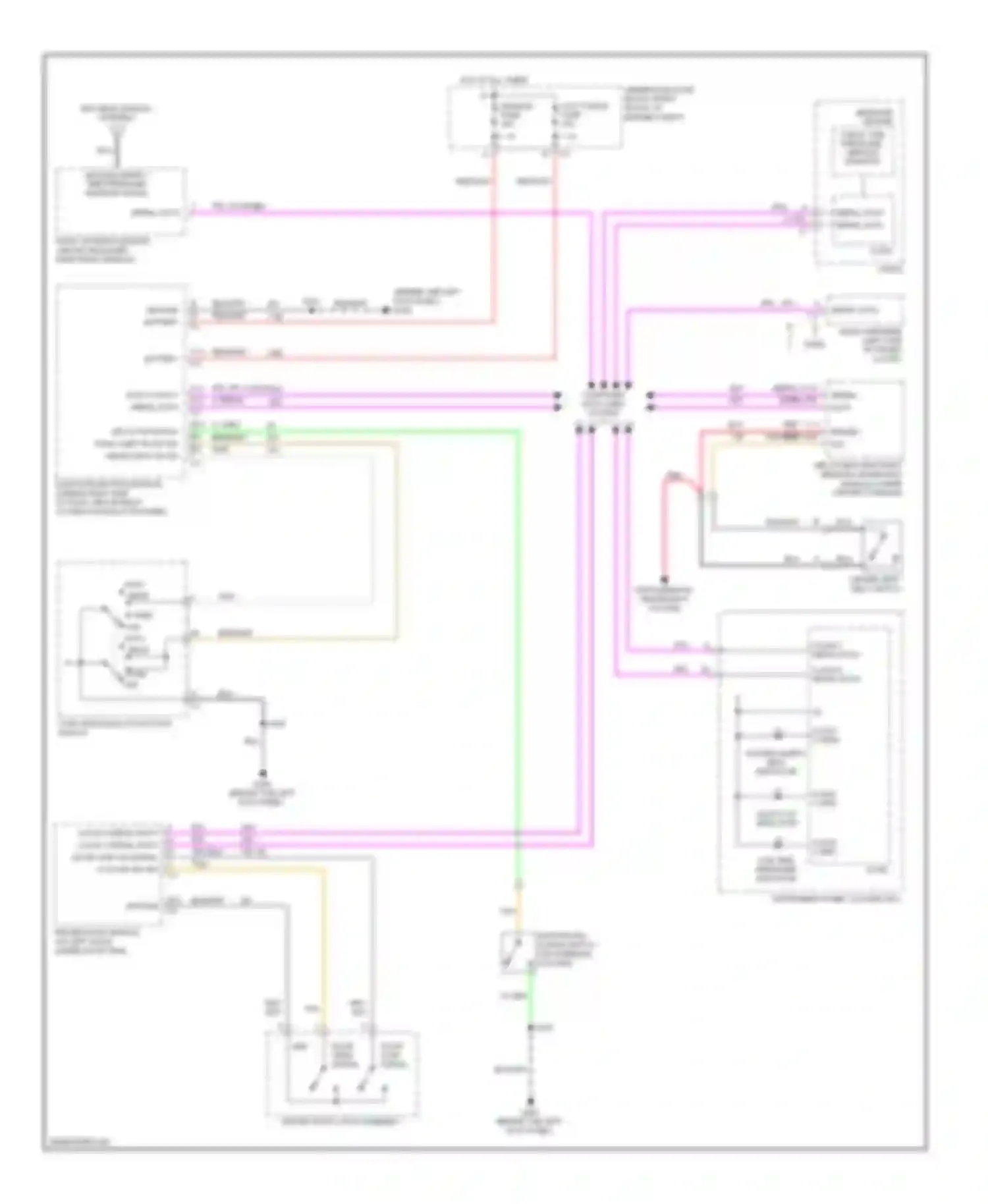 Wiring diagram check tire pressure, service monitor for Cadillac CTS I (2002-2007) (1 of 1)
