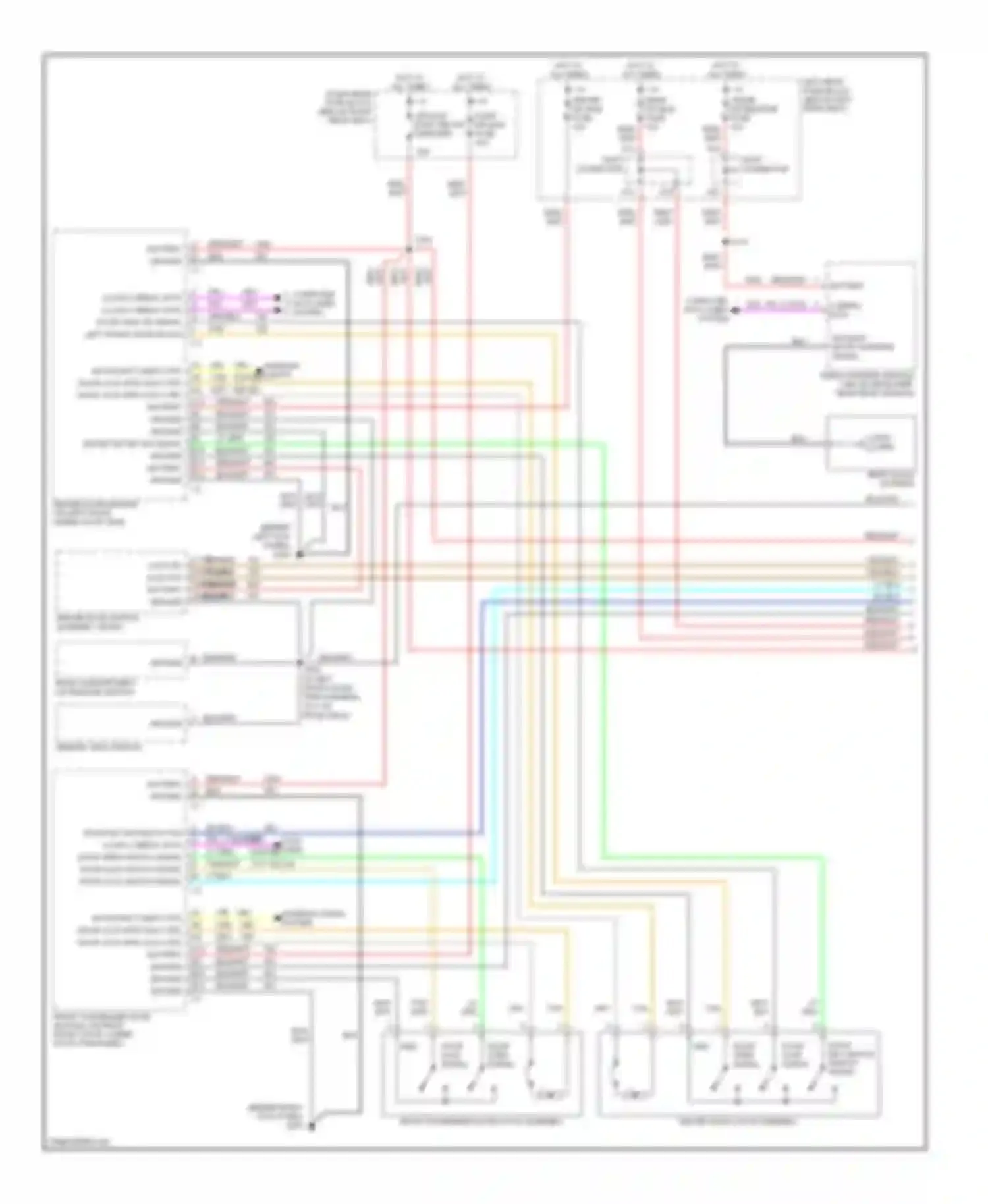 Wiring diagram driver door latch assembly for Cadillac CTS I (2002-2007) (3 of 4)