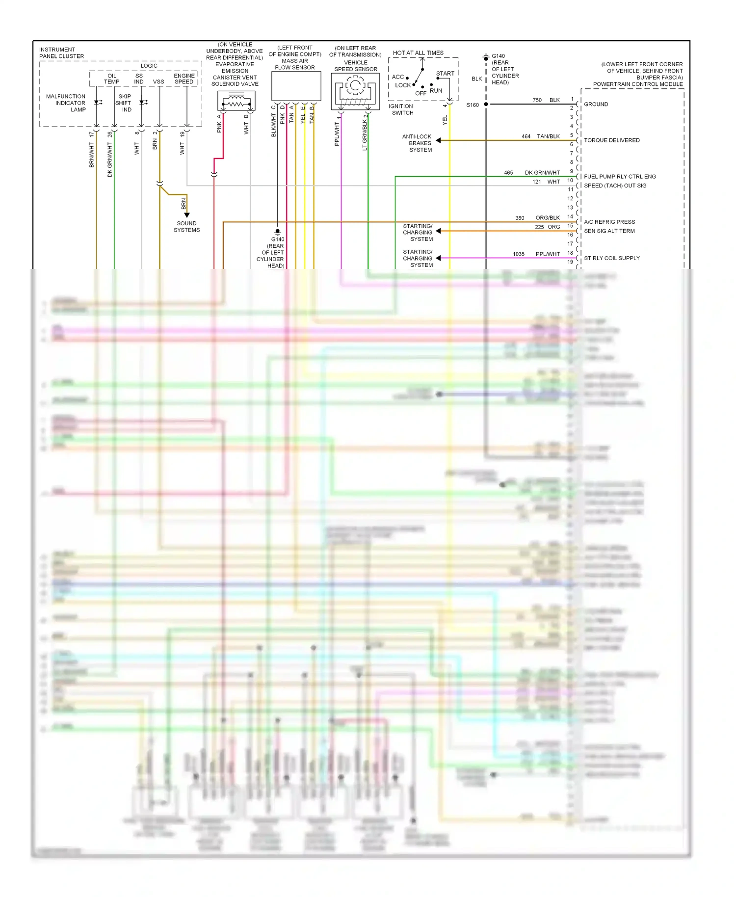 Cadillac CTS I (2002-2007) engine wiring diagram  (3 of 3)