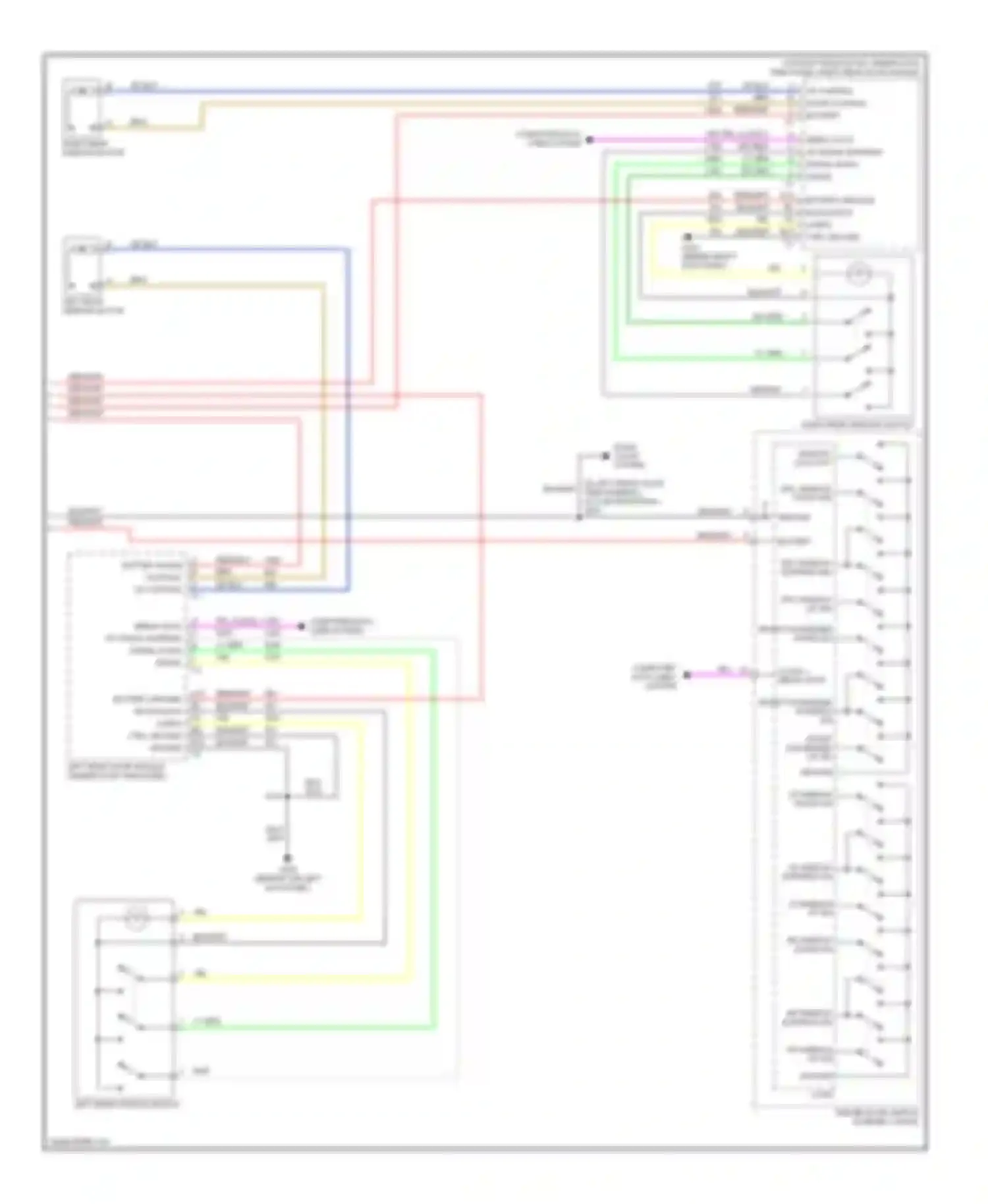 Wiring diagram front passenger up sig for Cadillac CTS I (2002-2007) (1 of 1)