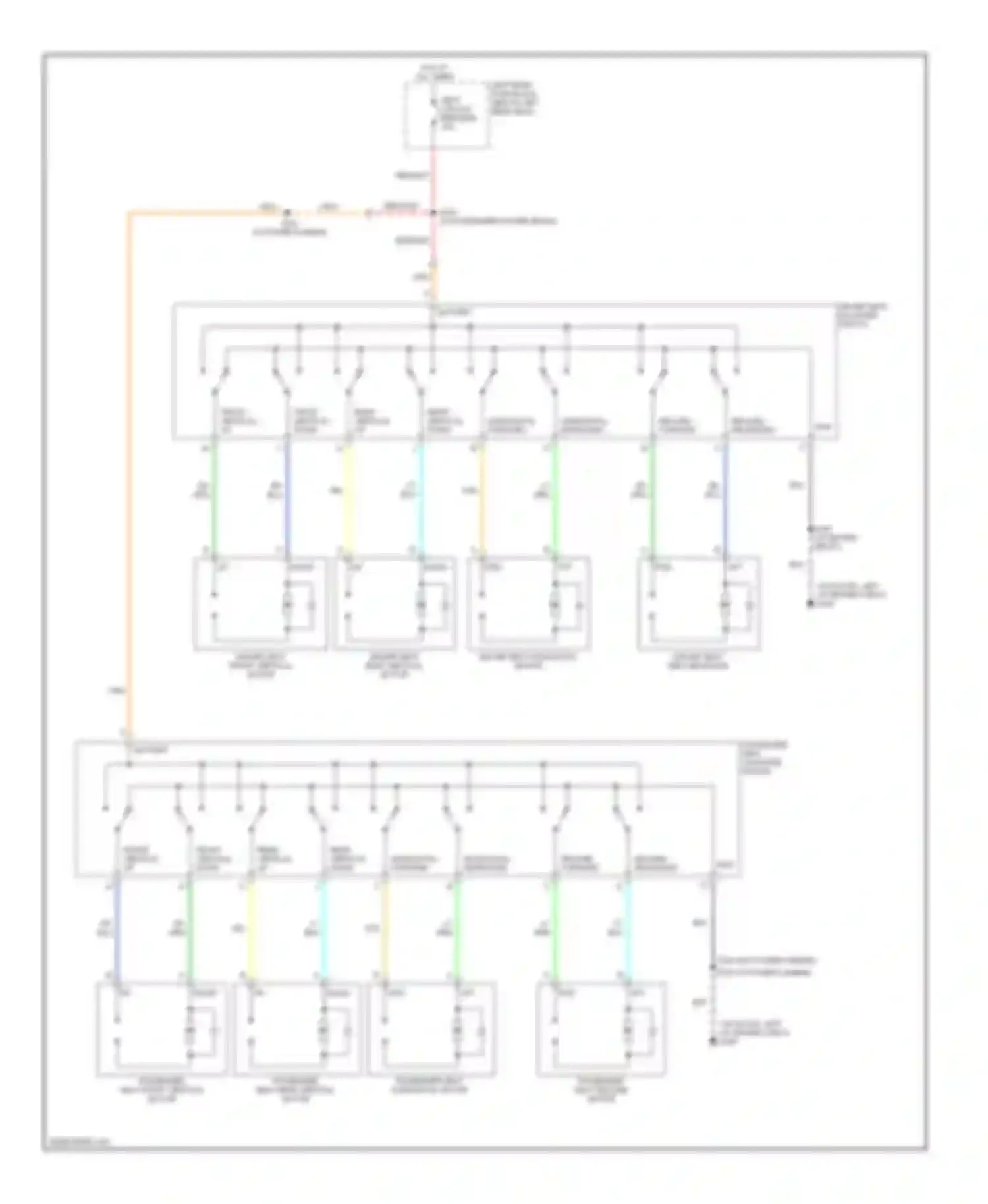 Wiring diagram horizontal forward for Cadillac CTS I (2002-2007) (2 of 2)