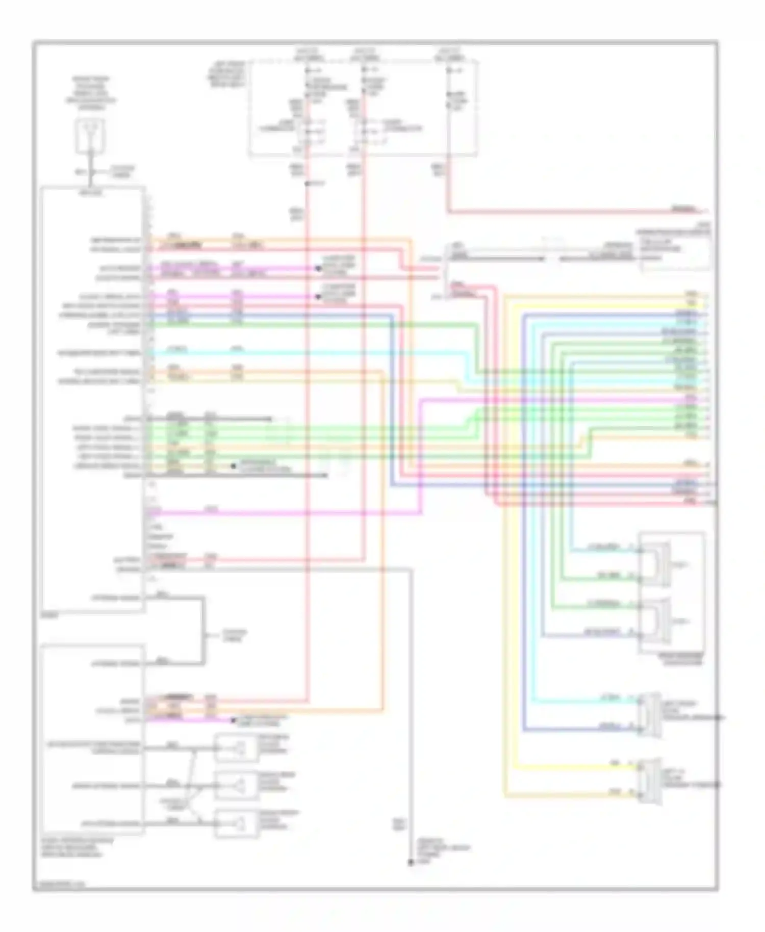 Wiring diagram keyless entry/tire pressure antenna signal for Cadillac CTS I (2002-2007) (1 of 1)