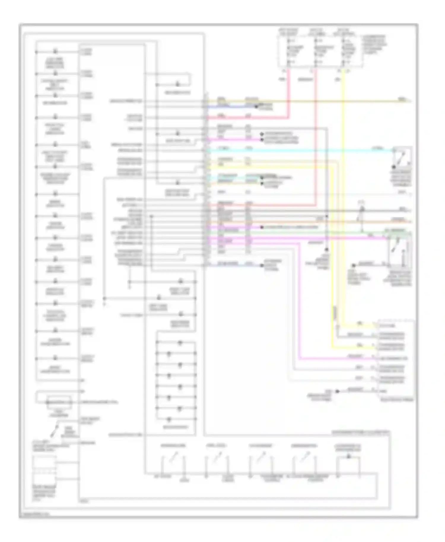 Wiring diagram lights on indicator for Cadillac CTS I (2002-2007) (1 of 2)