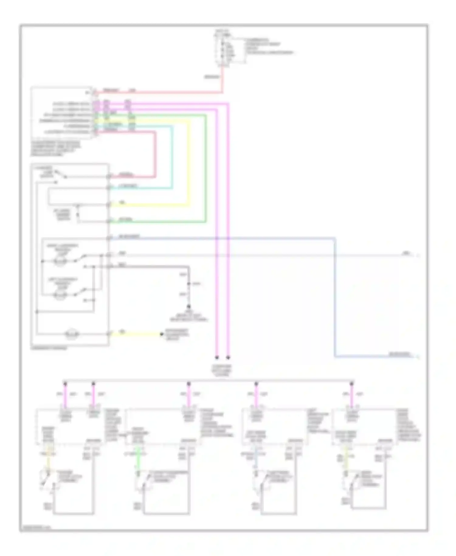 Wiring diagram right courtesy/reading lamp for Cadillac CTS I (2002-2007) (1 of 1)
