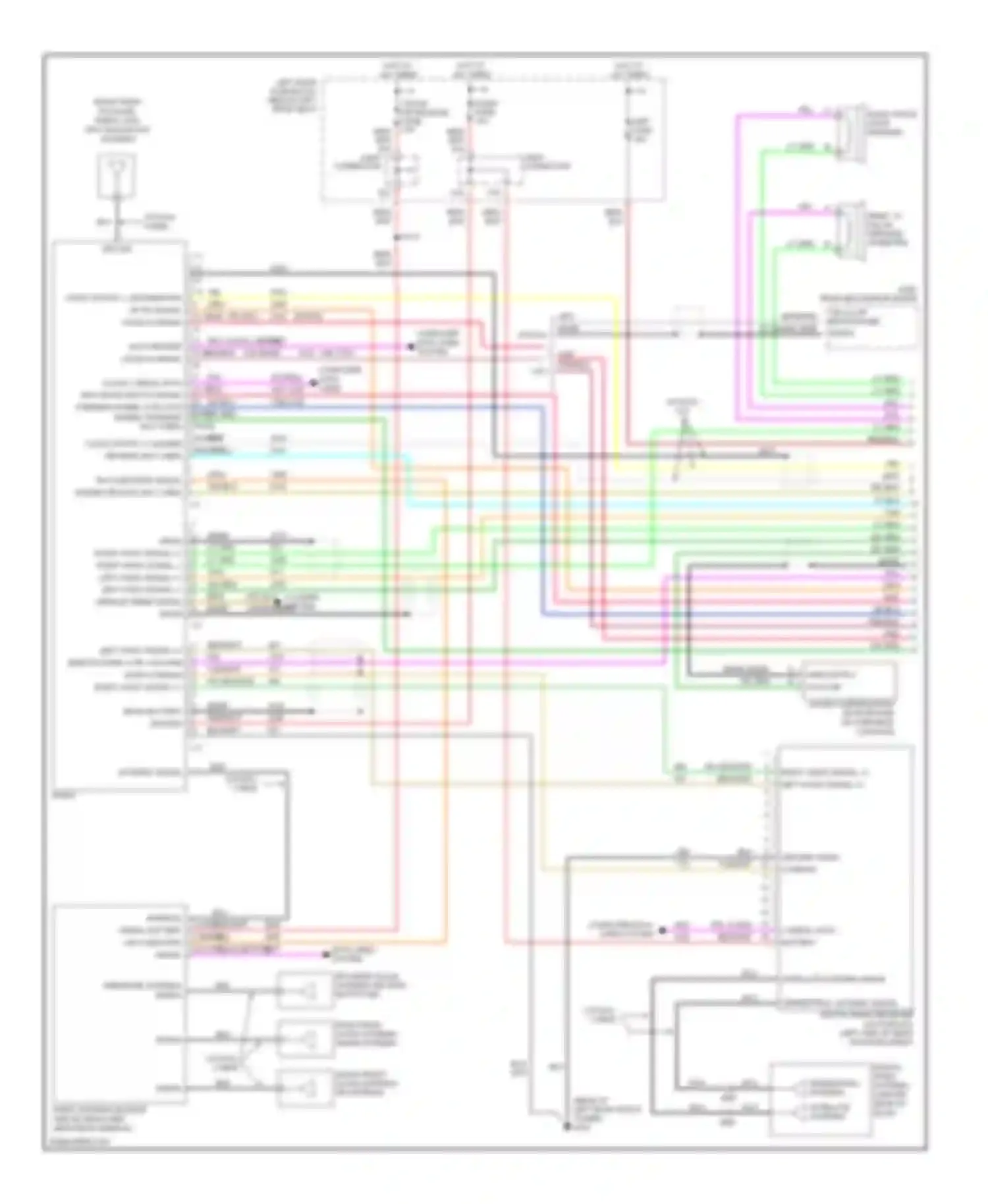 Wiring diagram terrestrial antenna signal for Cadillac CTS I (2002-2007) (1 of 1)