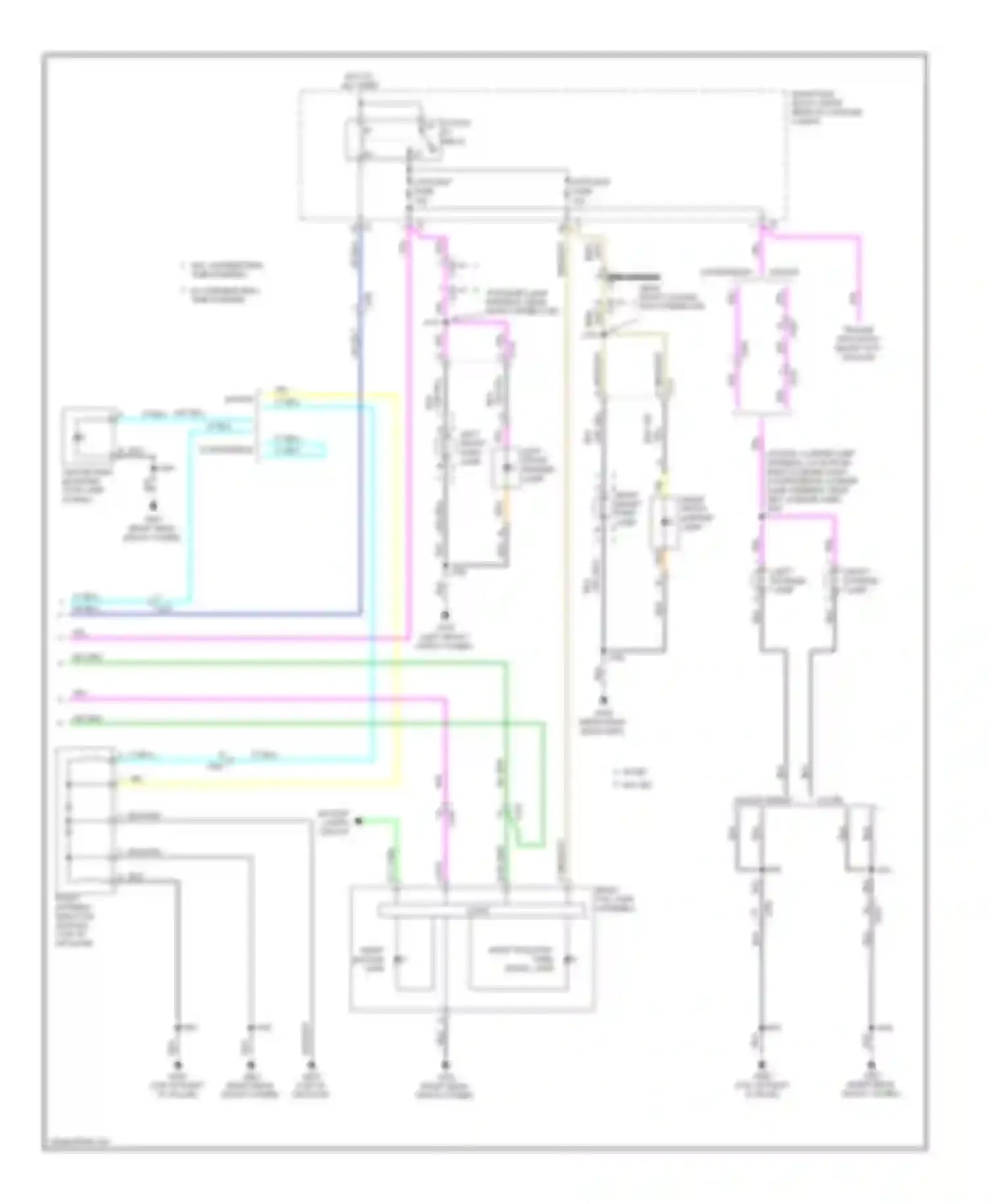 CTS Cadillac II (2007-2014): Exterior lamps circuit (2 of 2)