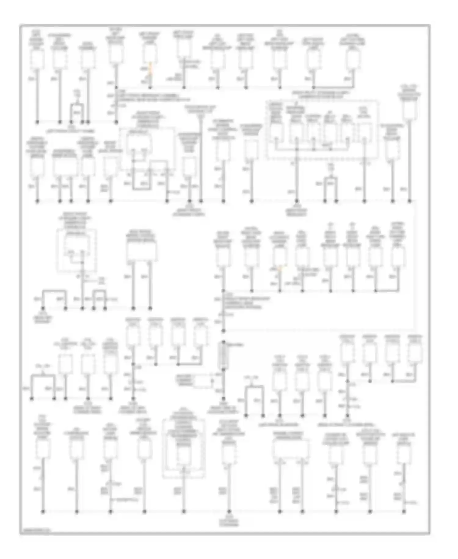 CTS Cadillac II (2007-2014): Ground distribution circuit (1 of 5)