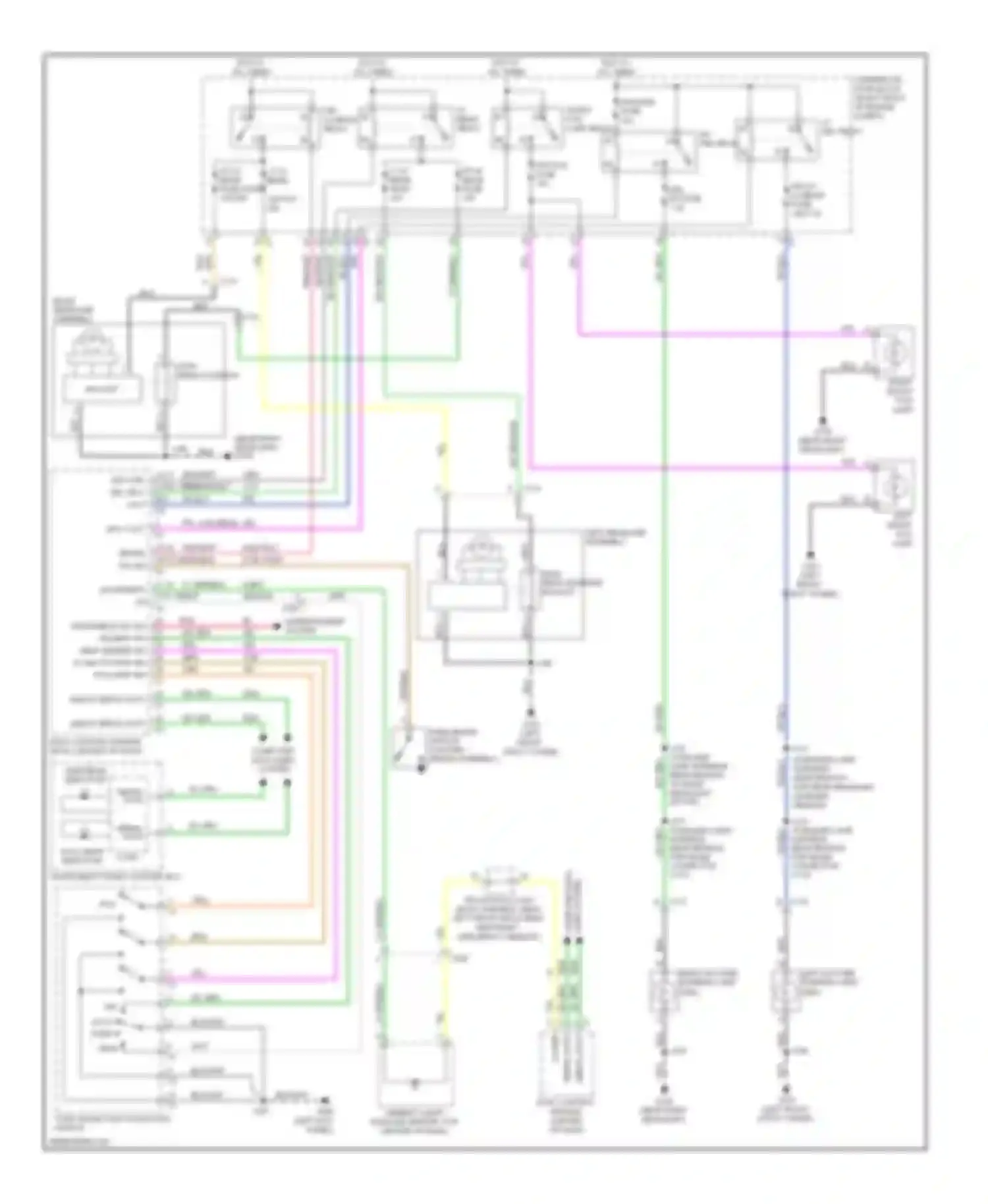 CTS Cadillac II (2007-2014): Headlamps circuit, with high intensity discharge